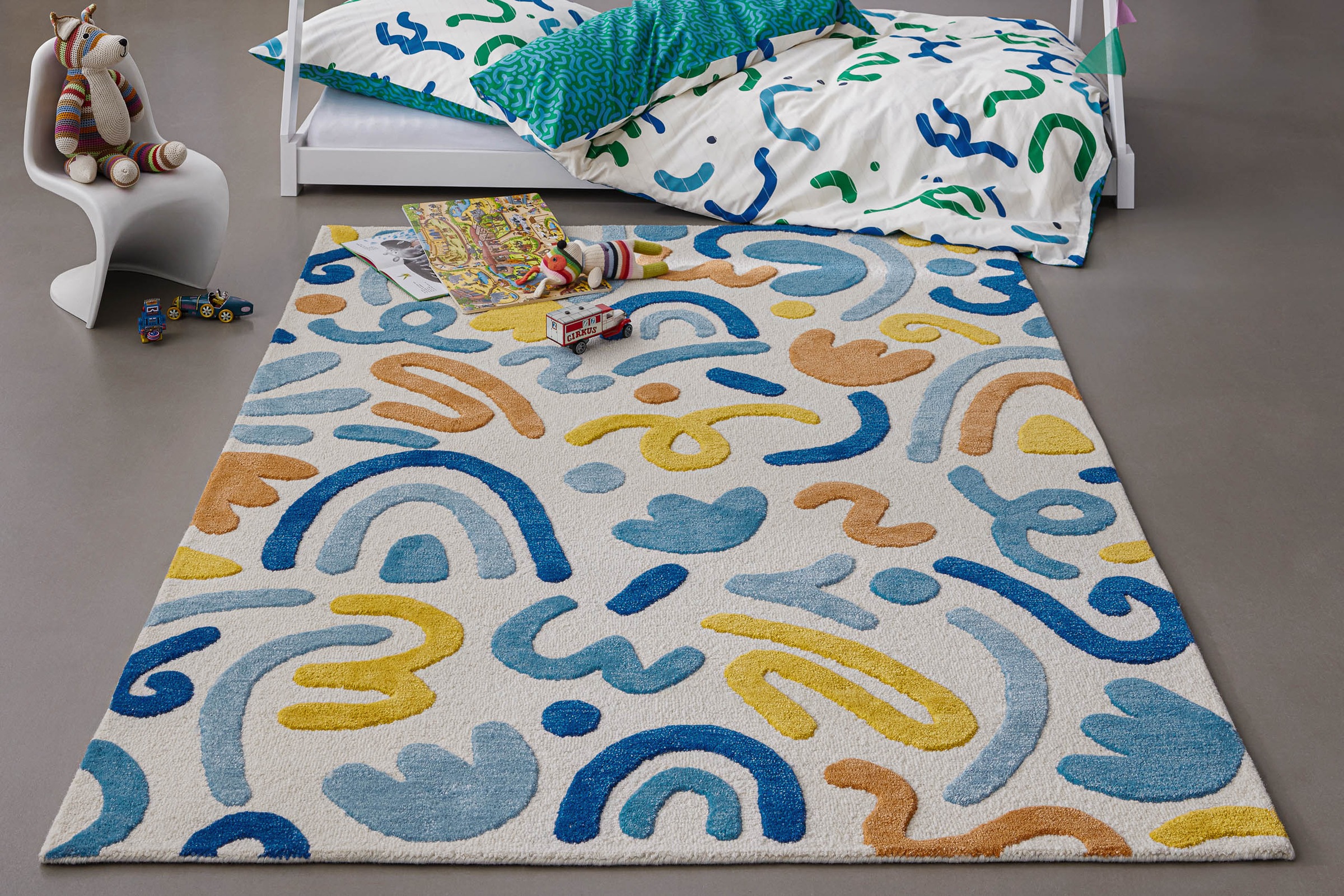 SMART KIDS Kinderteppich "Scribble" rechteckig 16 mm Höhe Kinderteppich, Ho günstig online kaufen