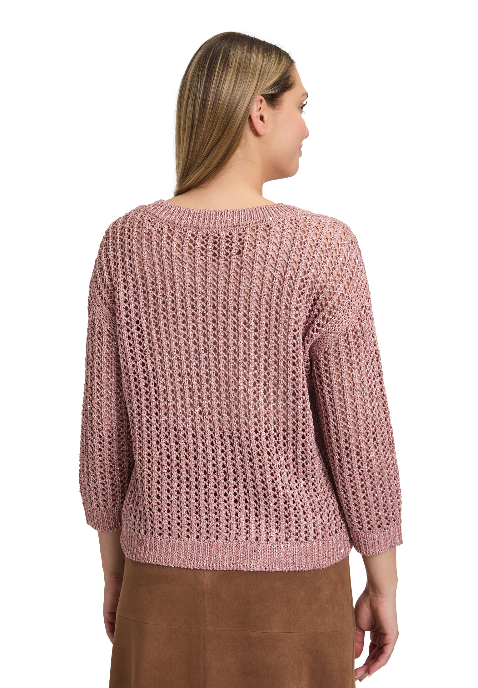 Betty Barclay Strickpullover »Betty Barclay Lochstrick-Pullover mit Pailletten«, (1 tlg.), Glitzer