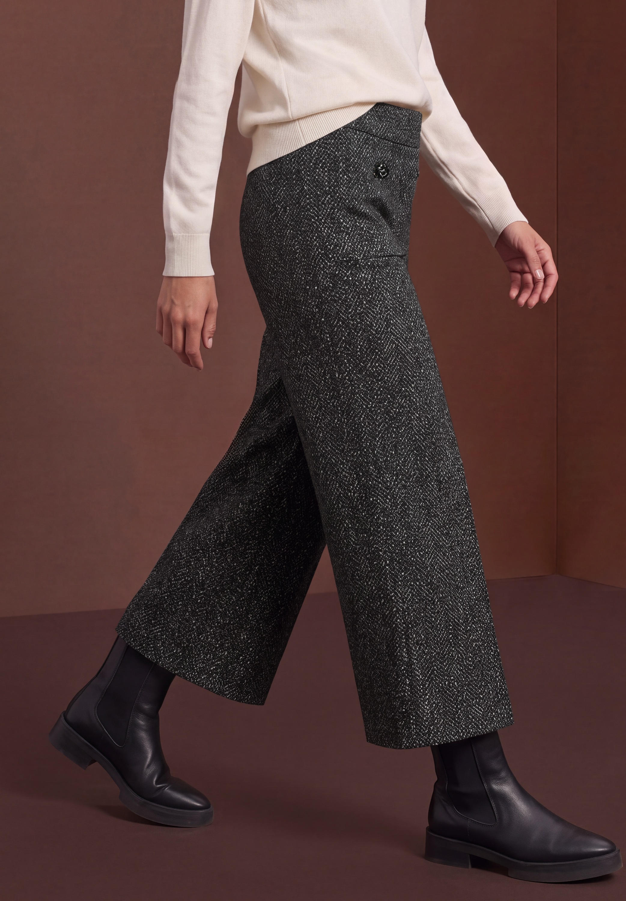 STREET ONE Stoffhose  mit Elastikbund
