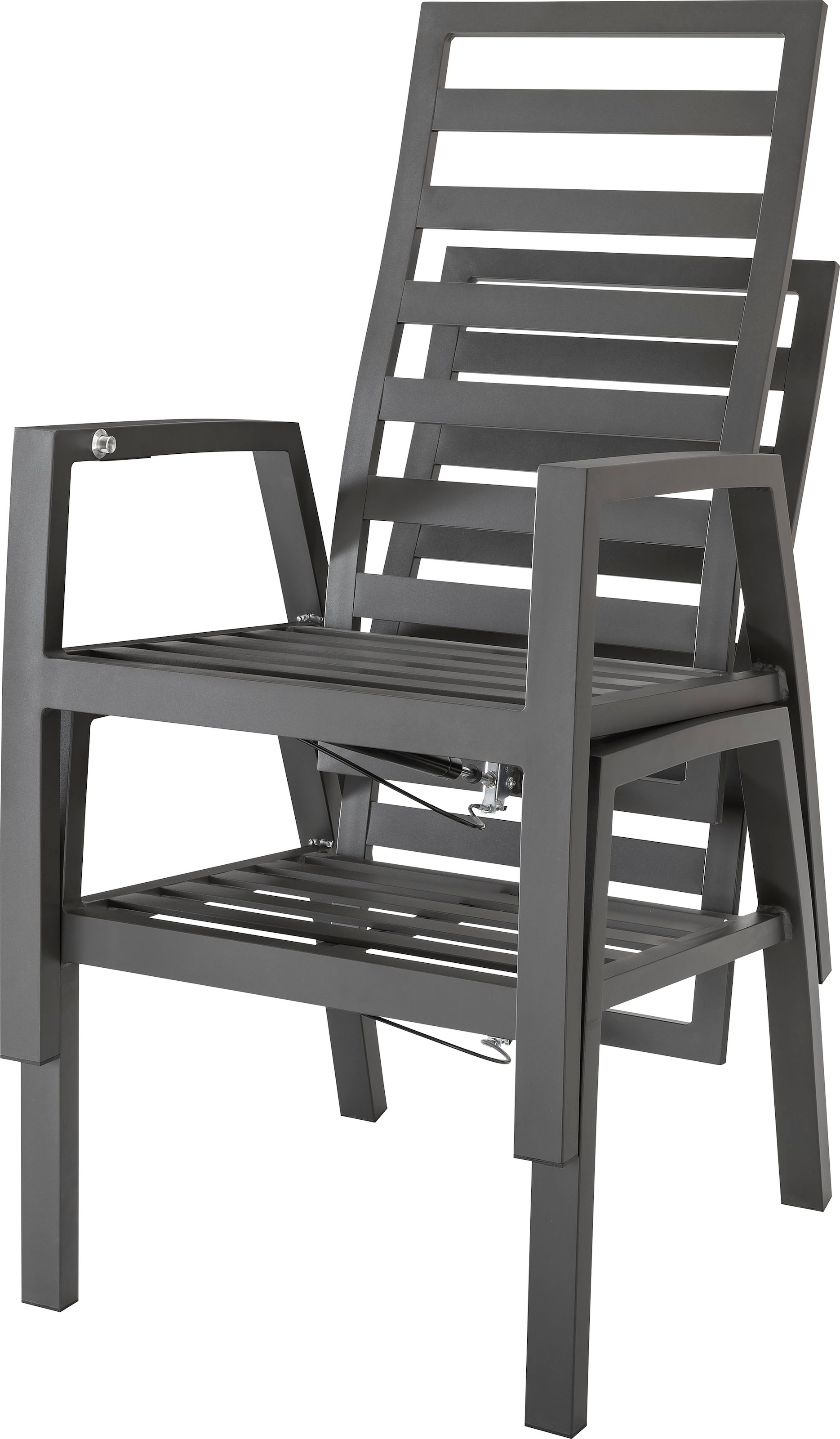 Destiny Hochlehner Sitz- Rücken Aluminium, | 2 BAUR verstellbar, Polyester, Auflagen und stufenlos St., »GARDA«, (Set), inkl. für