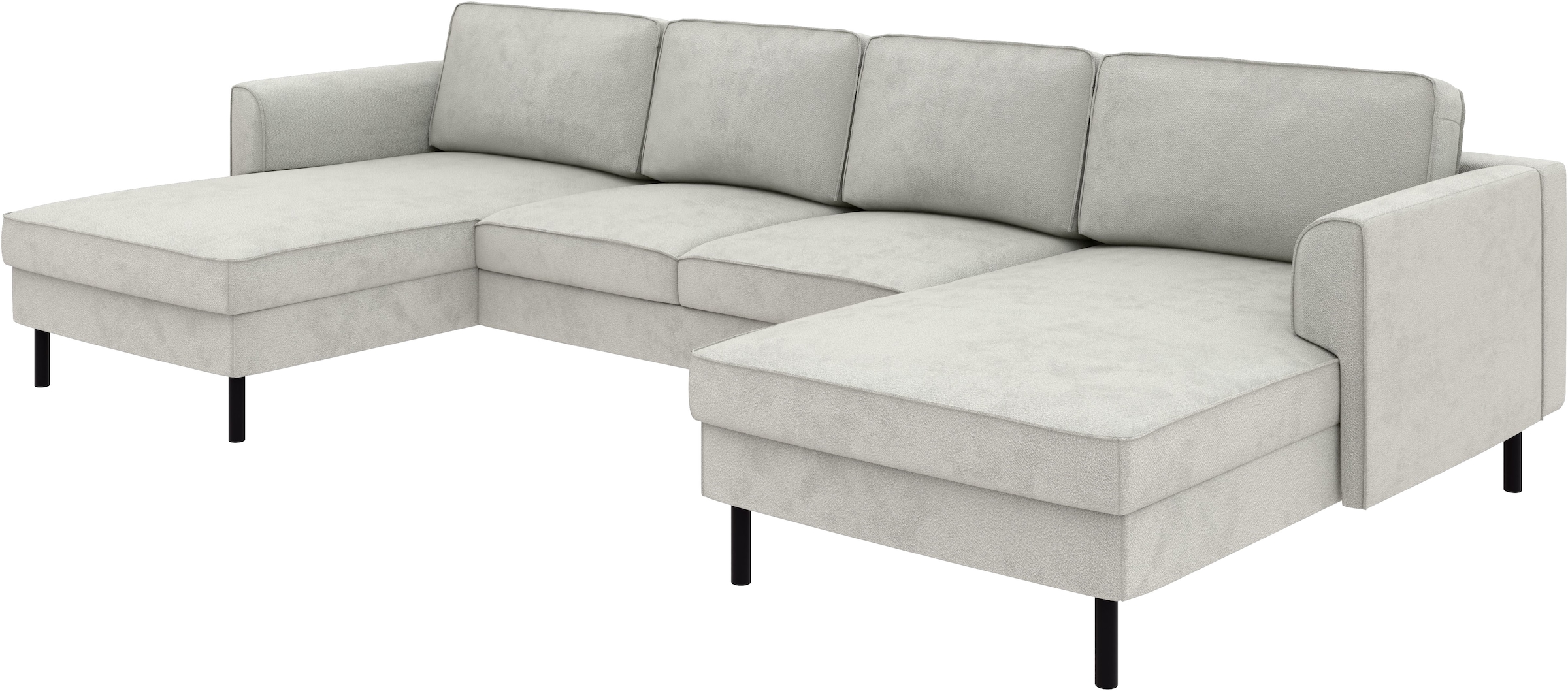 Home affaire Wohnlandschaft »Booster Couch wahlweise mit Schlaffunktion und Bettkasten-auch in Cord«, Sofa in U-Form, Breite 305 cm