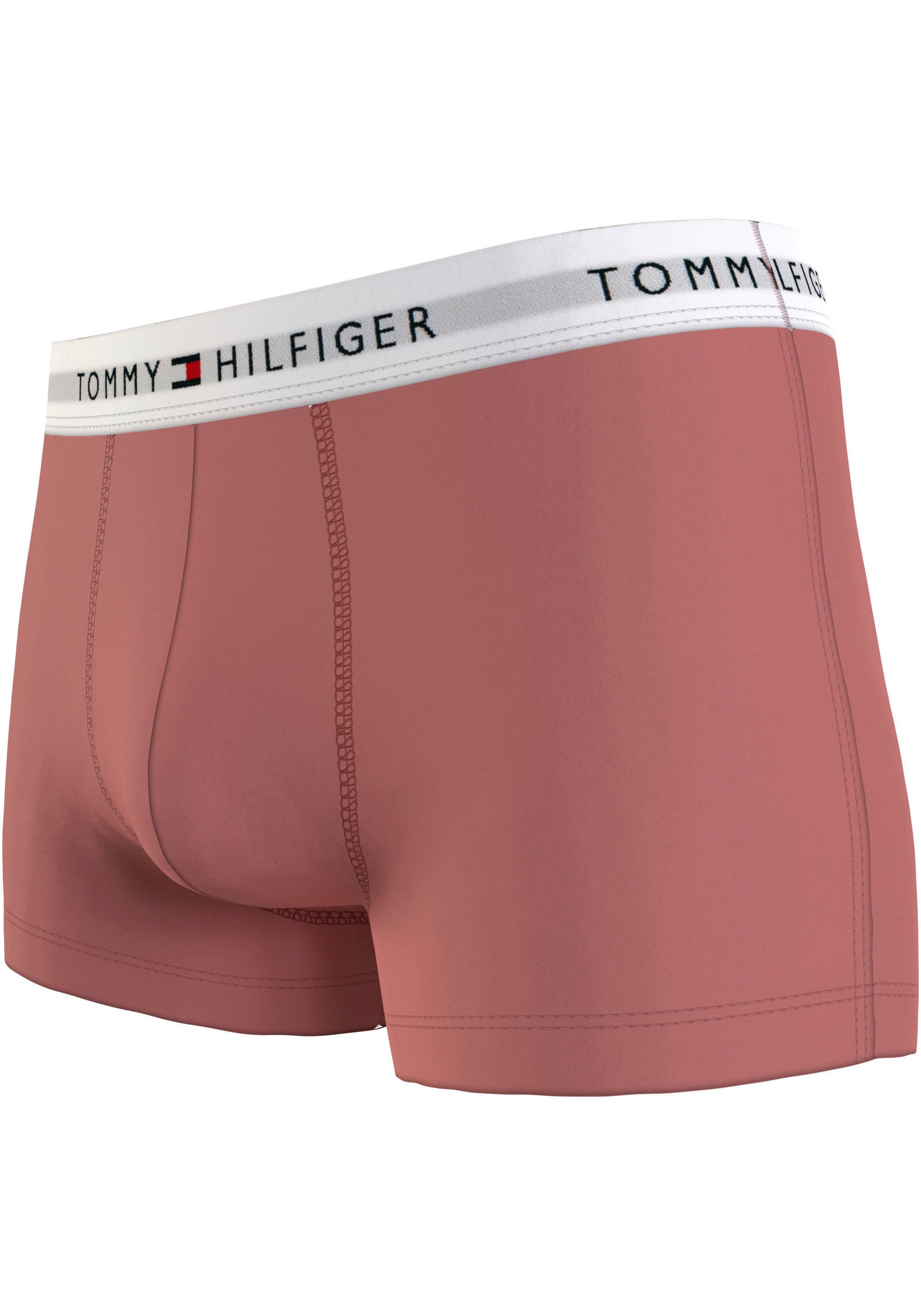 Tommy Hilfiger Underwear Trunk »3P TRUNK«, (Packung, 3 St., 3er), farbig mit weißem Logo-Elastikbund, Signature Kollektion