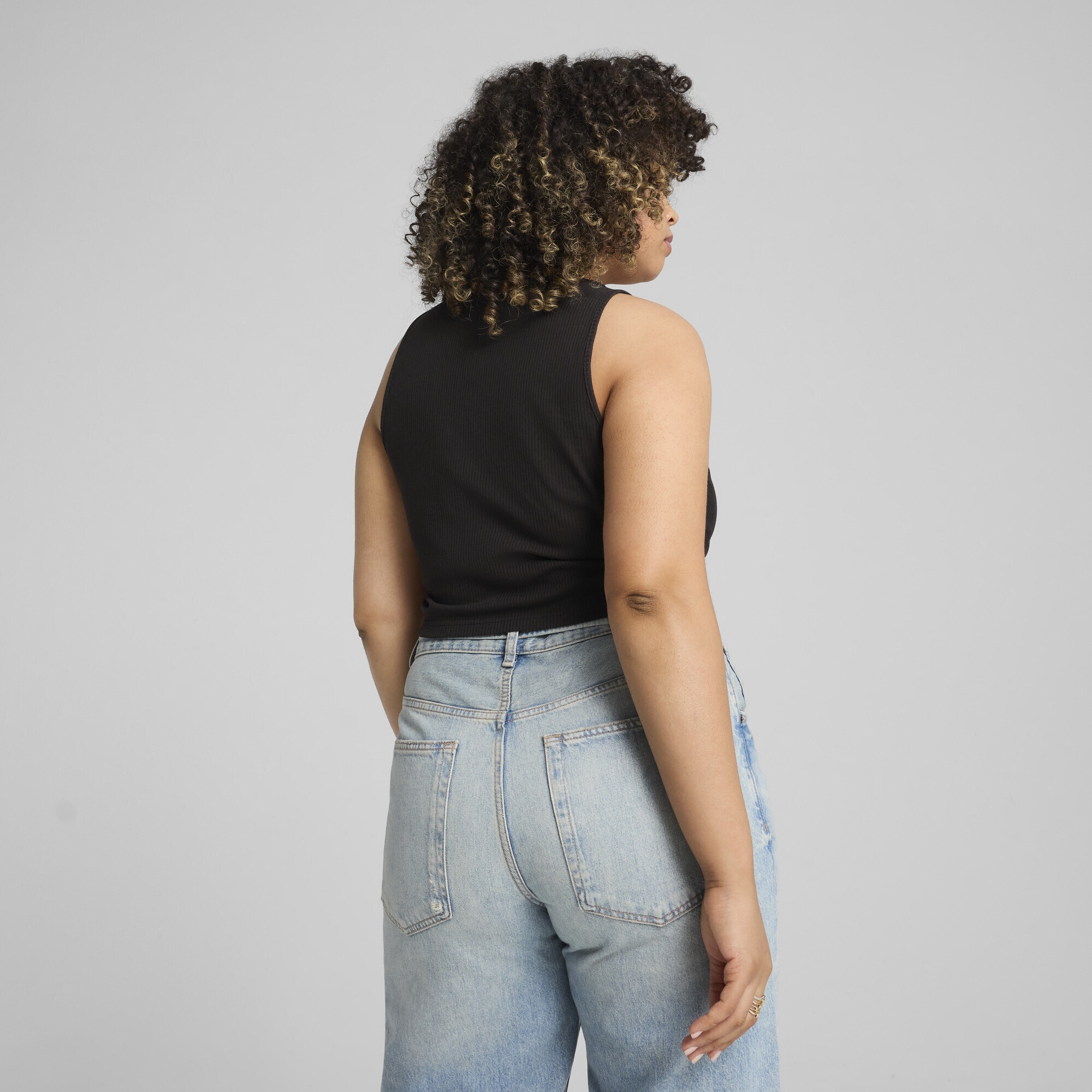 PUMA T-Shirt »WARDROBE ESS Geripptes Crop-Top Damen«