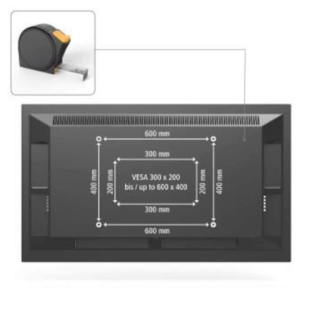 Hama TV-Standfuß »TV Stand "Staffelei-Design", 191 cm (75“), Weiß«, VESA 300 x 200, 300 x 300, 400 x 200, 400 x 300, 400 x 400, 600 x 400