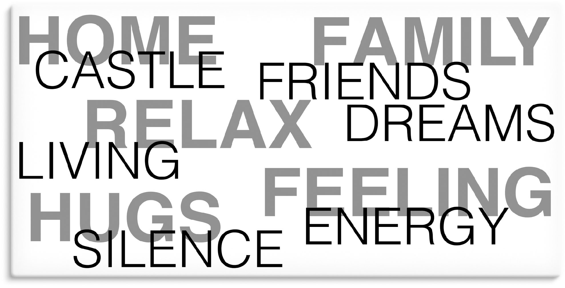 Artland "Zuhause" Sprüche & Texte 1 Stk. tlg. auf Holzrahmen gespannt günstig online kaufen