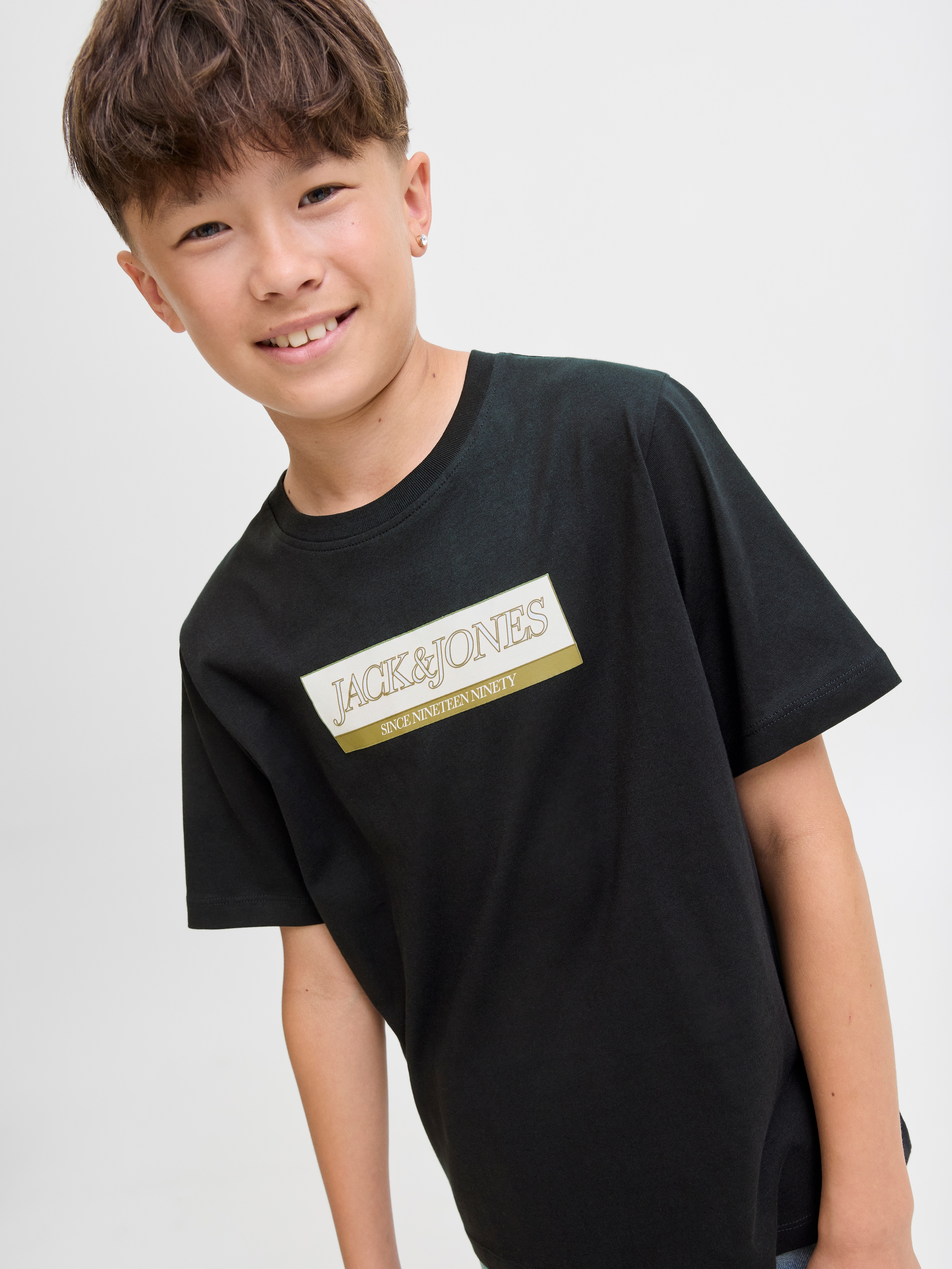 Jack & Jones Junior T-Shirt »JORINWOOD BLOCK BRAND TEE SS CN NOOS JNR«