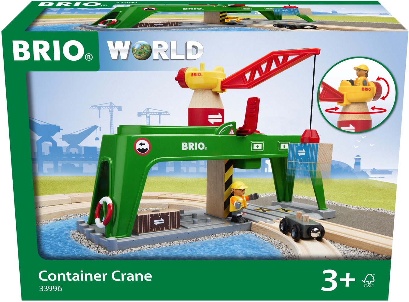 BRIO® Spielzeugeisenbahn-Erweiterung »BRIO® WORLD, Bahn Verlade-Terminal«, FSC®- schützt Wald - weltweit