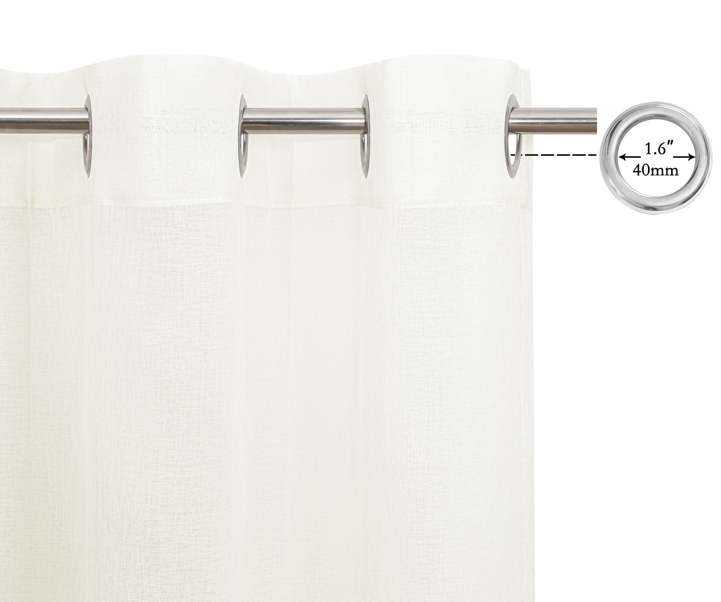 OTTO home Gardine »Dolly« Ösen 1 Stk. tlg. gewebt, Polyester
