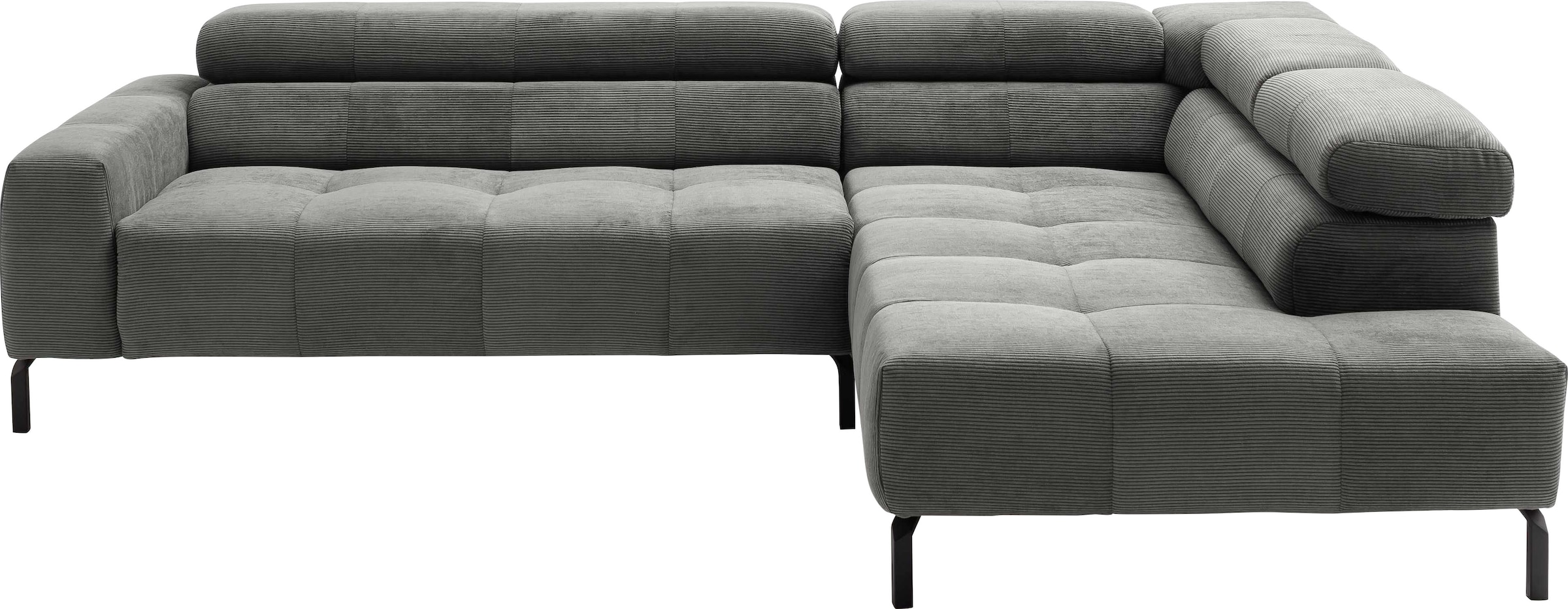 Home affaire Ecksofa "Claya, L-Form, incl. Kopfteilverstellung, Breite 276 cm" wahlweise elektrischer Sitzvorzug