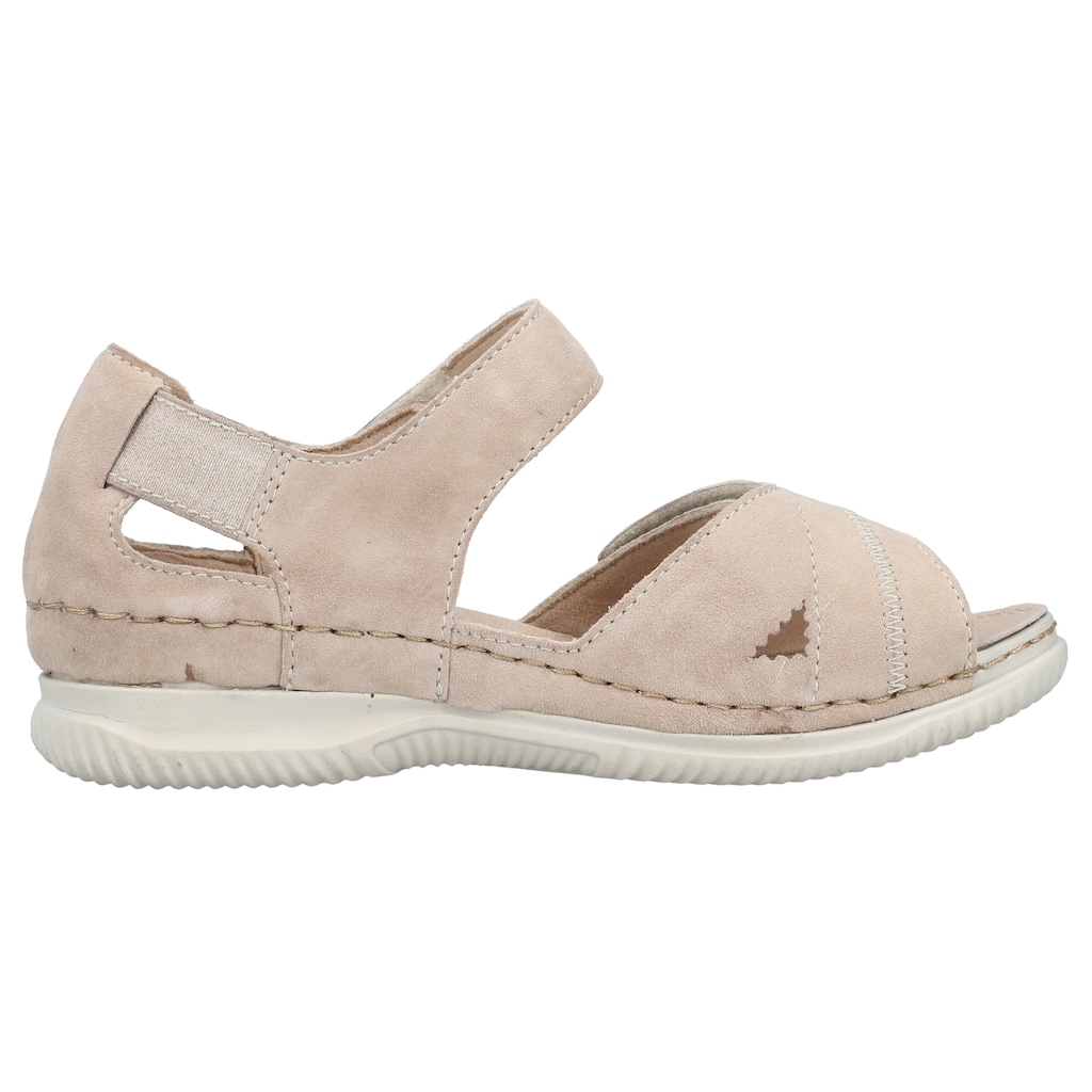 Rieker Sandale, Sommerschuh, Sandalette, Keilabsatz, mit Wechselfußbett, G-Weite