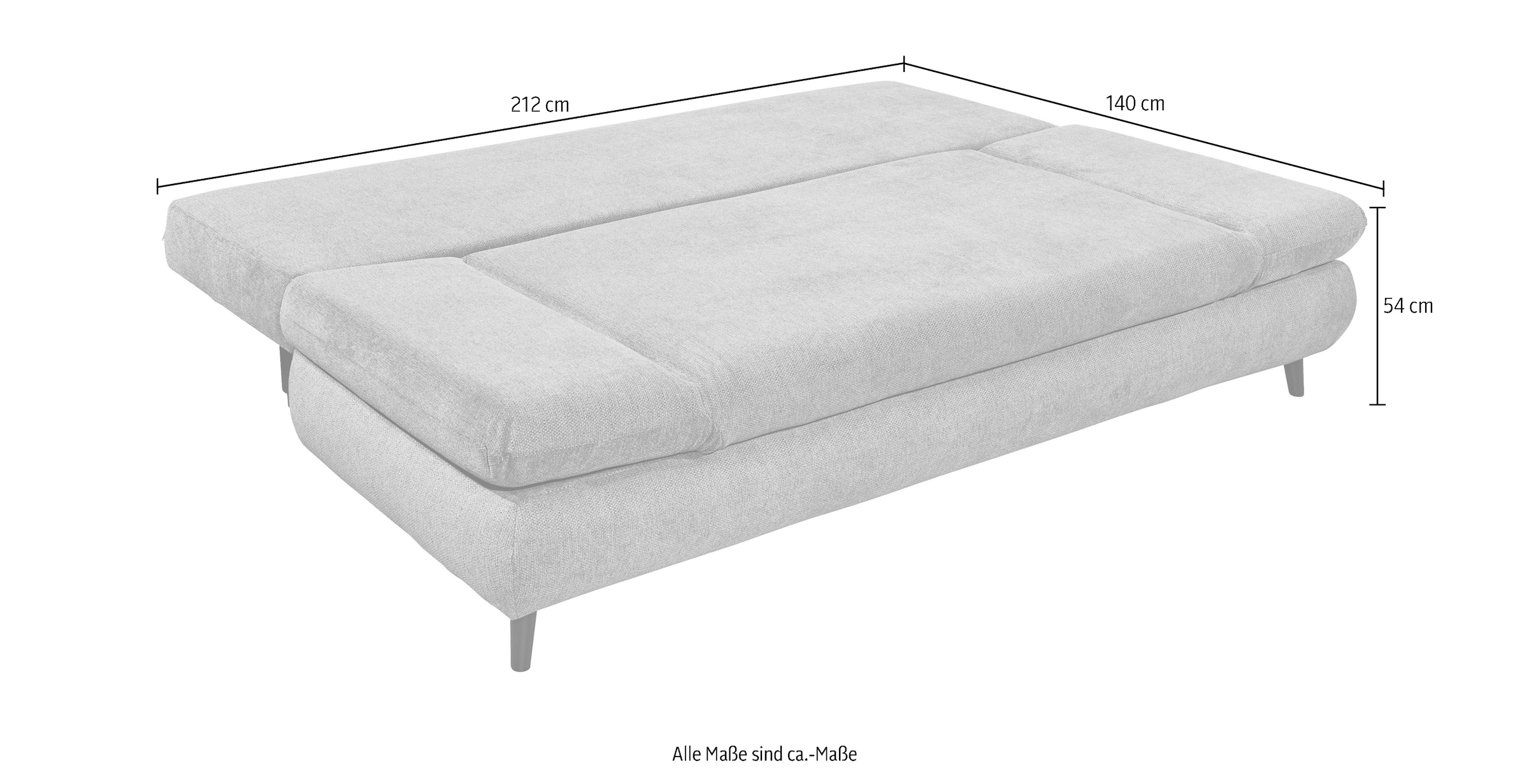 ED EXCITING DESIGN Schlafsofa »Sunny«, mit Bettkasten & Armteilverstellung