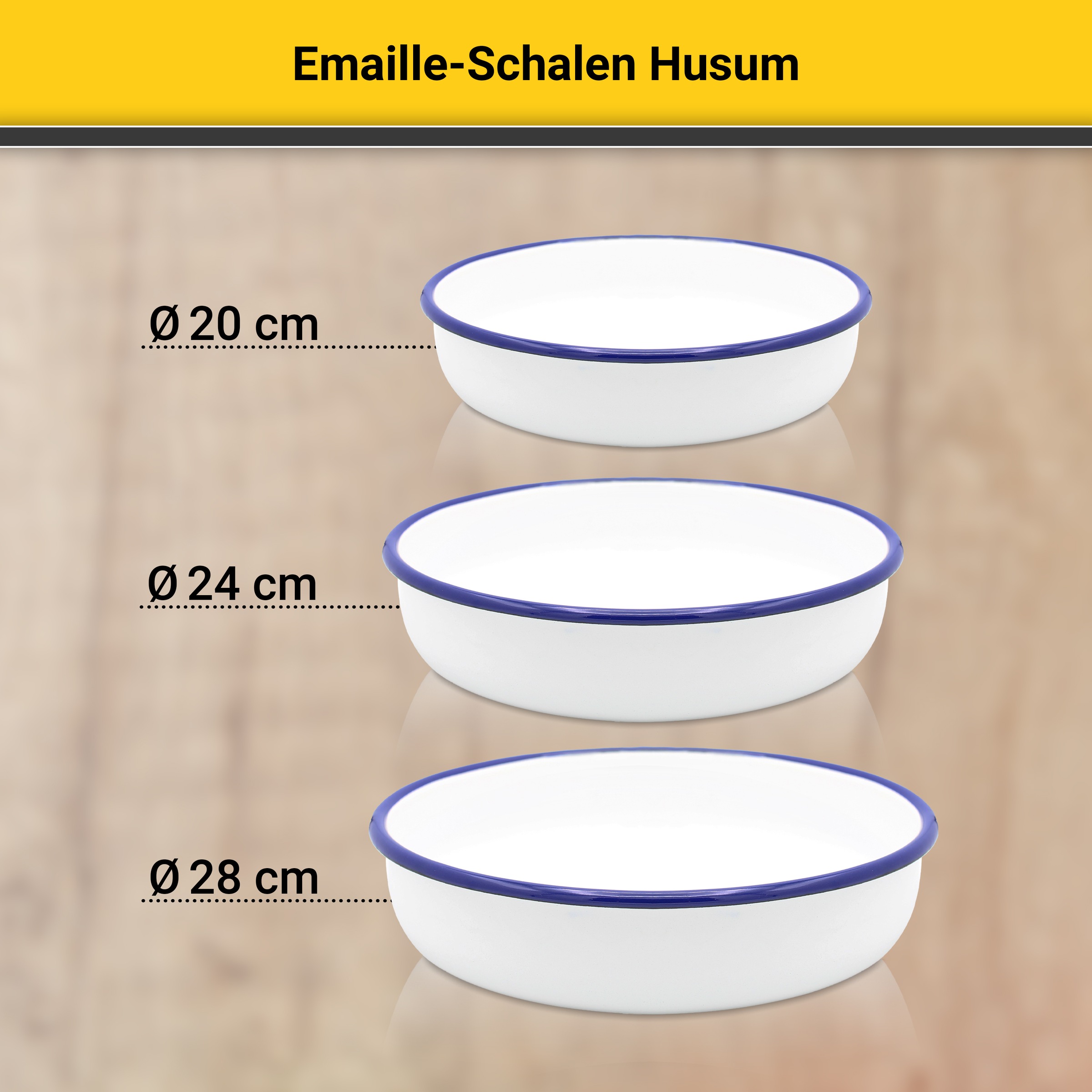 Krüger Schale »Husum«, 1 tlg., aus Emaille, Ø 20 cm