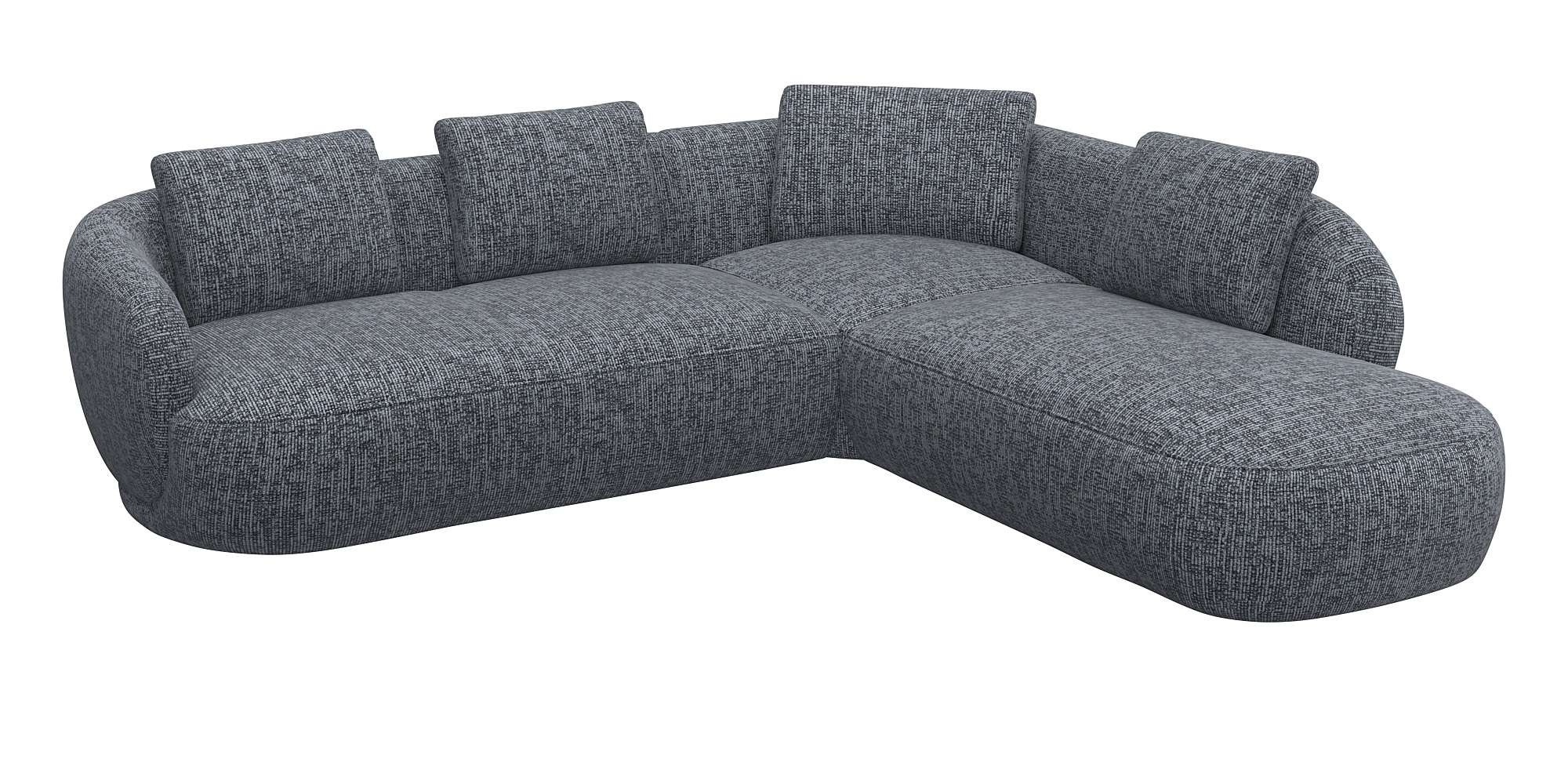FLEXLUX "Torino, rund, L-Form, Sofa-Ecke mit Ottomane" Modernes, organische günstig online kaufen