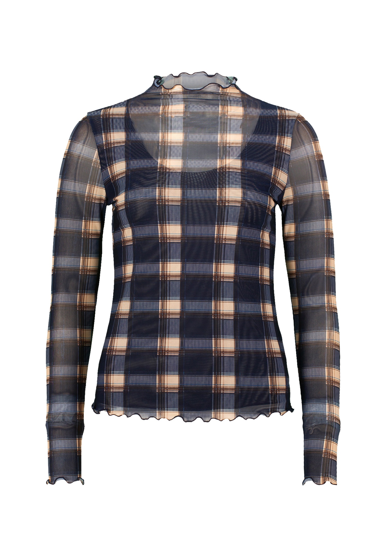 Zero Kurzarmshirt "zero Damen Mesh Langarmshirt mit Druck", (1 tlg.), weite günstig online kaufen