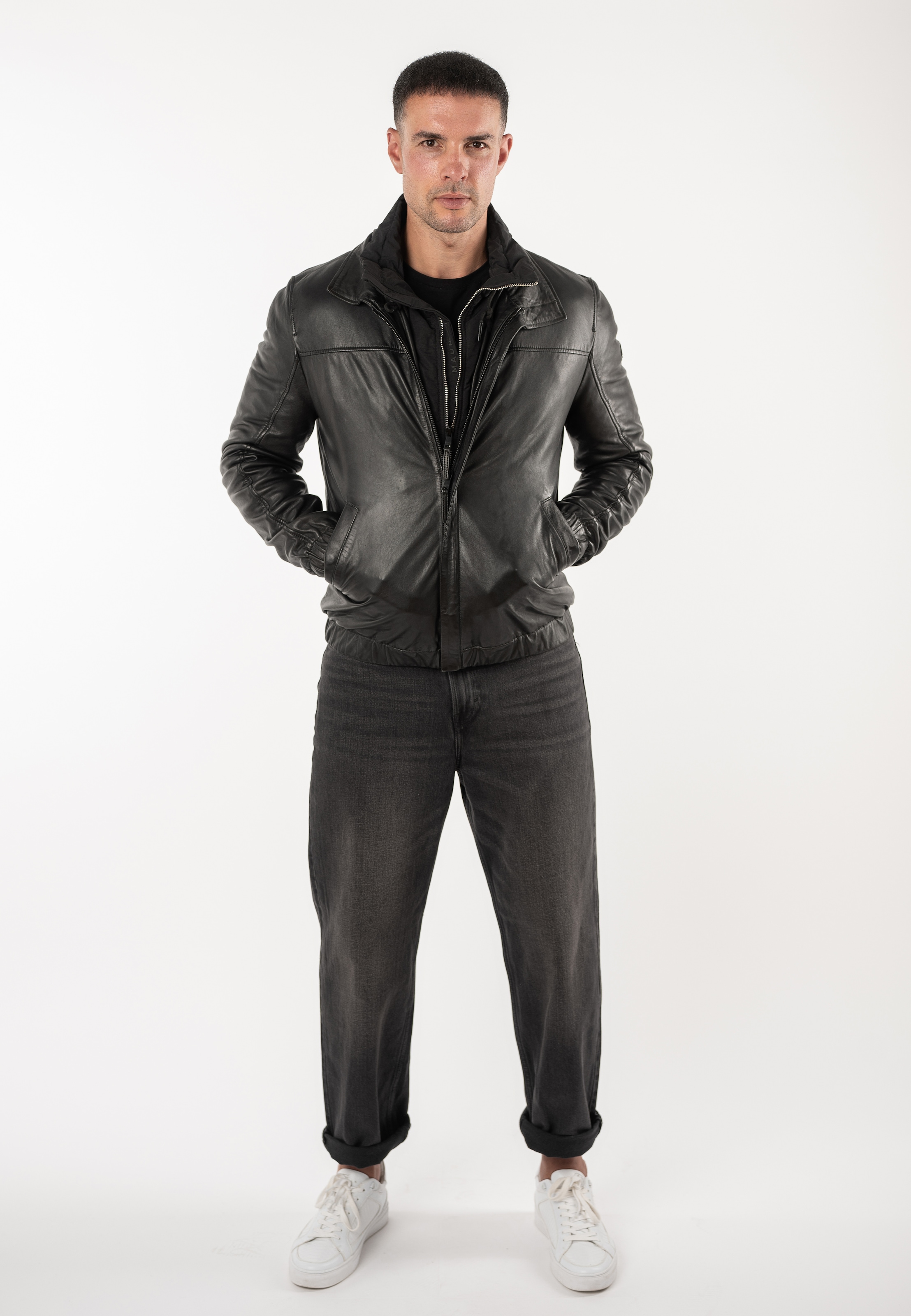 Mauritius Lederjacke »MMEsky« mit abnehmbarem Kragen, Regular Fit