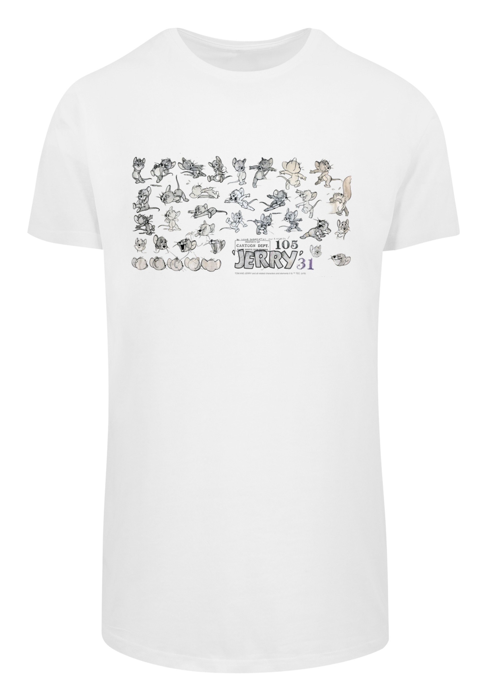 F4NT4STIC T-Shirt »Tom and Jerry TV Serie Cartoon Dept Jerry«, Herren,Premium Merch,Lang,Longshirt,Bedruckt