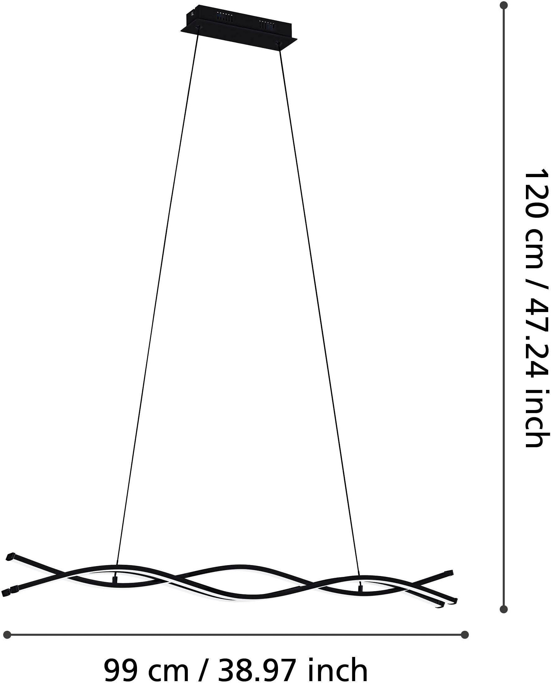 EGLO Hängeleuchte »Lasana 3 Pendelleuchte, Wohnzimmerlampe, Stahl und Kunsstoff, Lampe« LED-Modul 1 Stk. Warmweiß