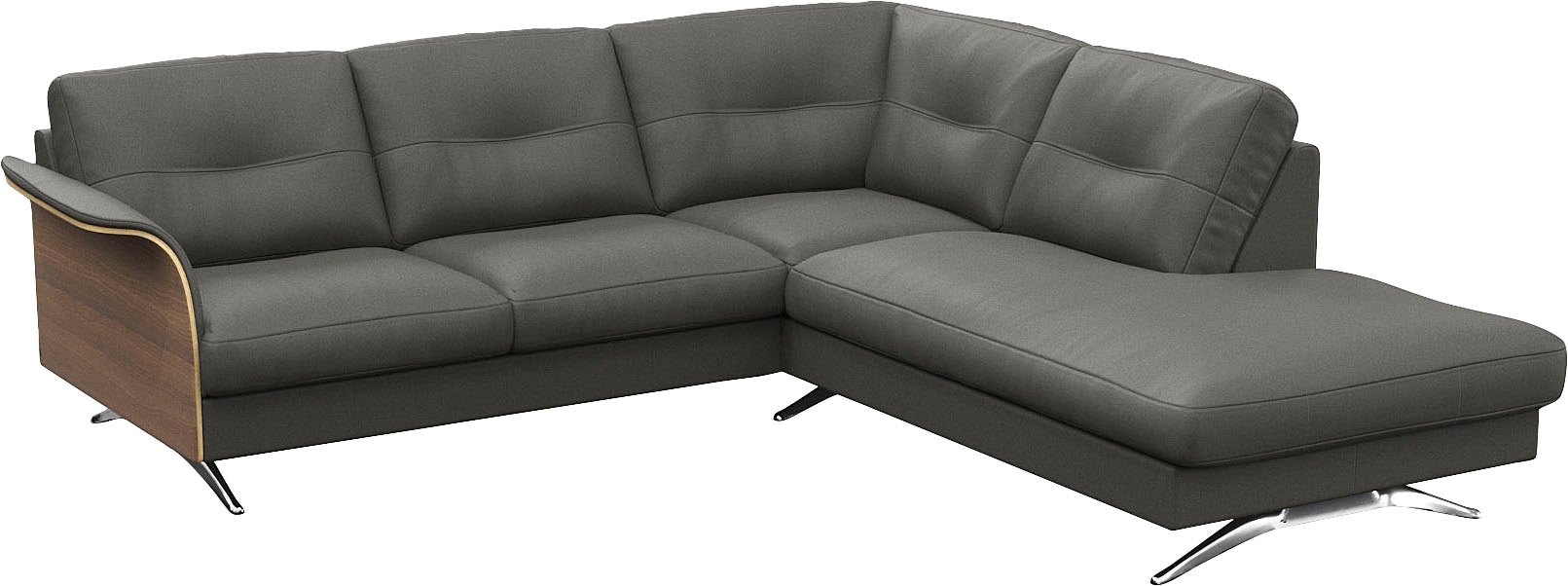 FLEXLUX Ecksofa »Glow, super bequem durch hochwertigem Sitzaufbau mit Federkern, L-Form«, Modernes skandinavisches Design