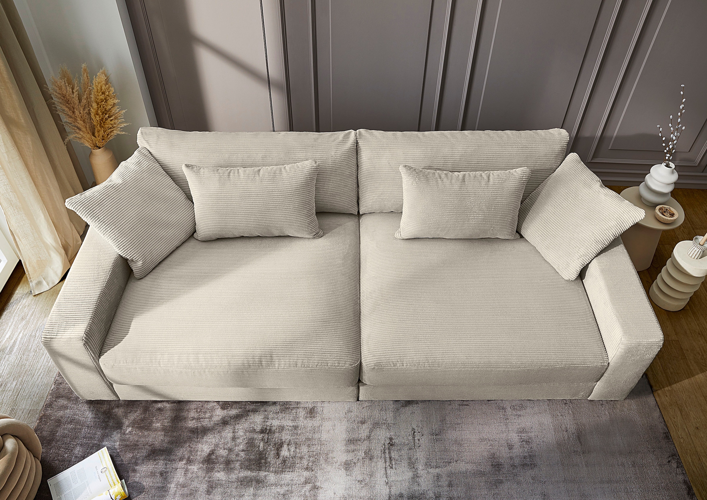 Jockenhöfer Gruppe Big-Sofa »Milano XXL« mit Federkern, Breite 290cm, Liegefläche 120x240cm, inklusive Kissen