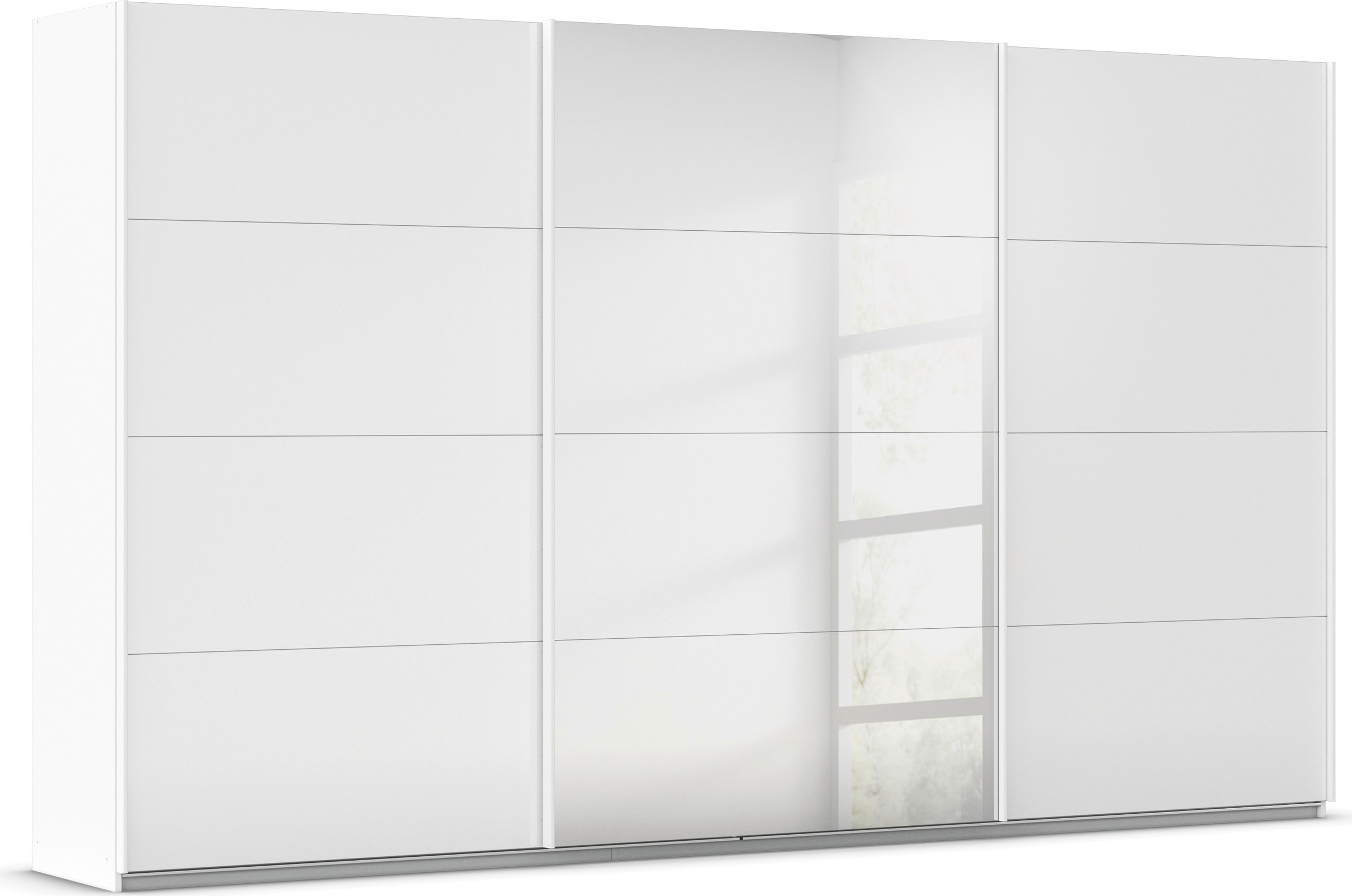OTTO home Schwebetürenschrank "Kleiderschrank Kleiderschränke Schrank Garderobe AGORDO mit Glasfront" Breiten 203/271/315/360 cm, Höhen 210/229 cm, durchdachte Innenausstattung, in 4 Breiten und 2 Höhen MADE IN GERMANY