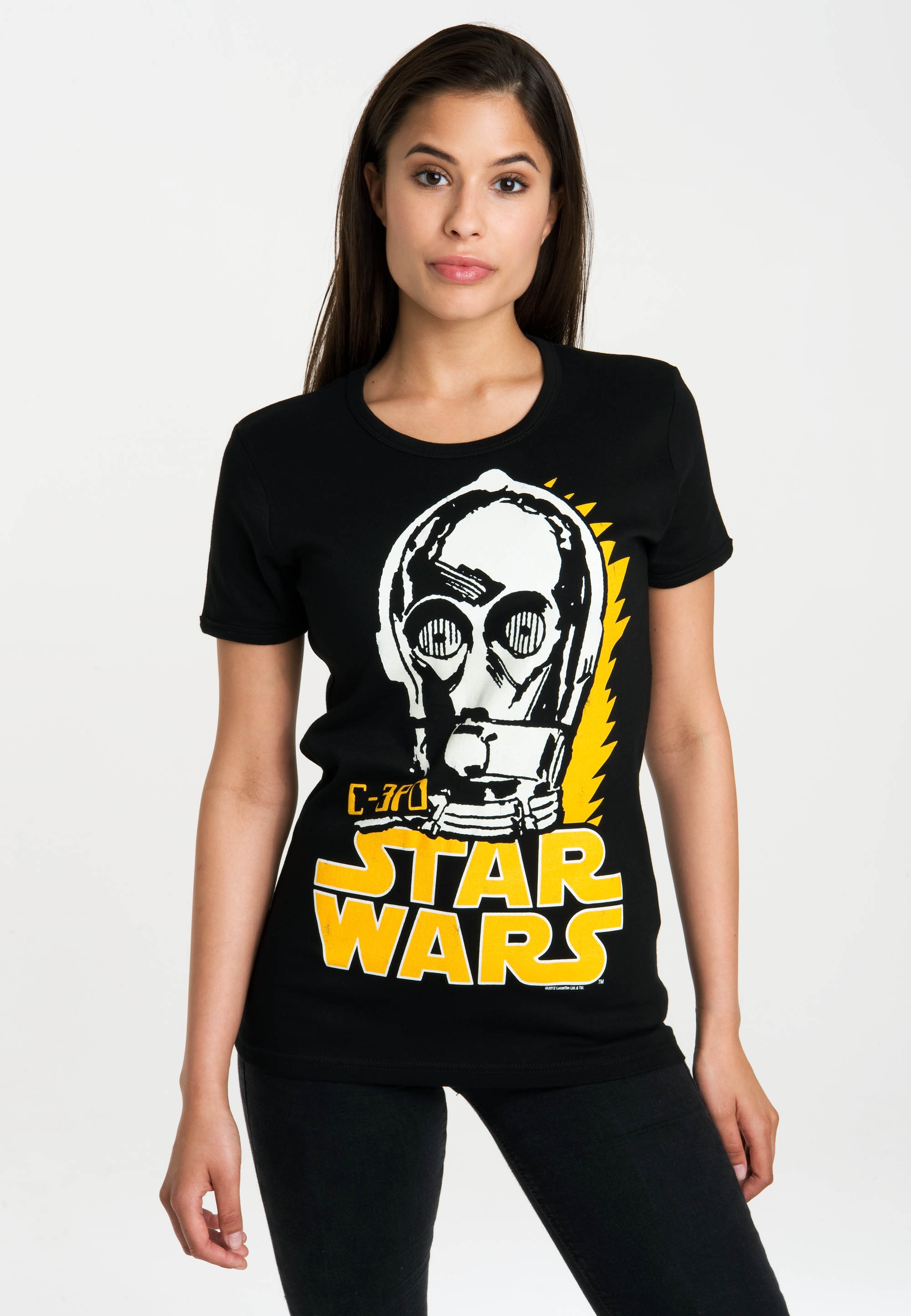 LOGOSHIRT T-Shirt »C-3PO«, mit lizenziertem Originaldesign