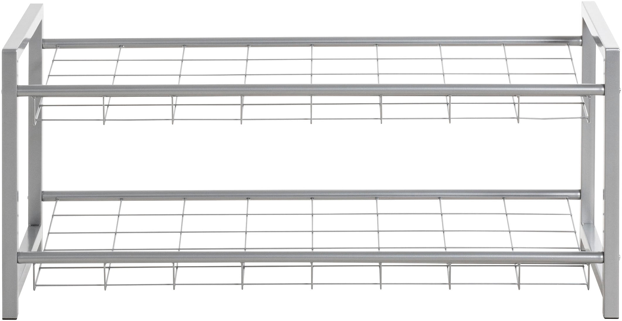 HAKU Schuhregal »Schuhaufbewahrung« rechteckig - aus Metall Grau - B/T/H 80/30/38 cm