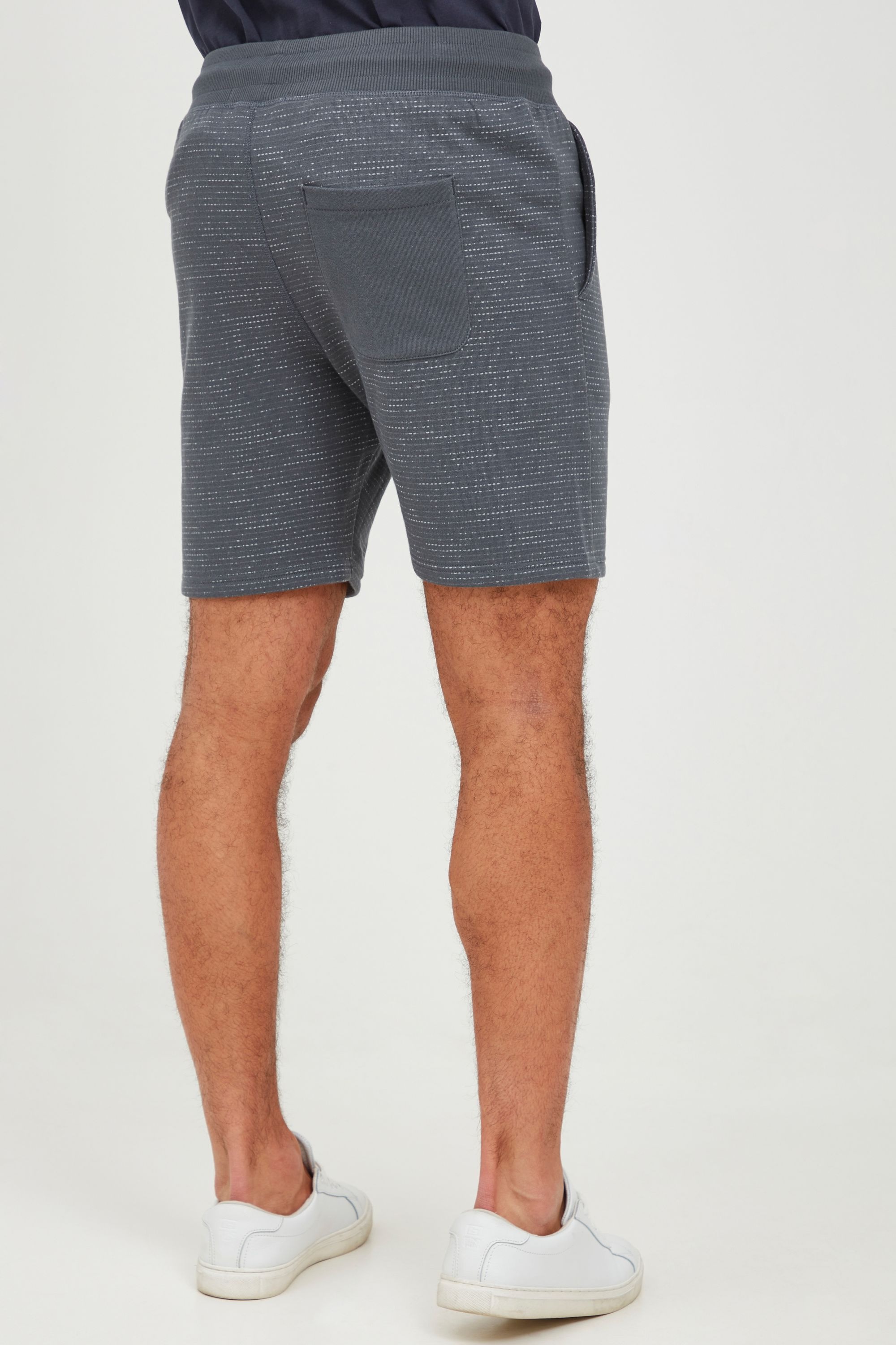 Sweatshorts BLEND "BHTokker", Herren, Gr. L, US-Größen, iron gate, Sweatware, 80% Baumwolle, 20% Polyester, gestreift, regular fit kurz, Hosen Sweatshorts, Sweat Shorts mit Kordeln 6