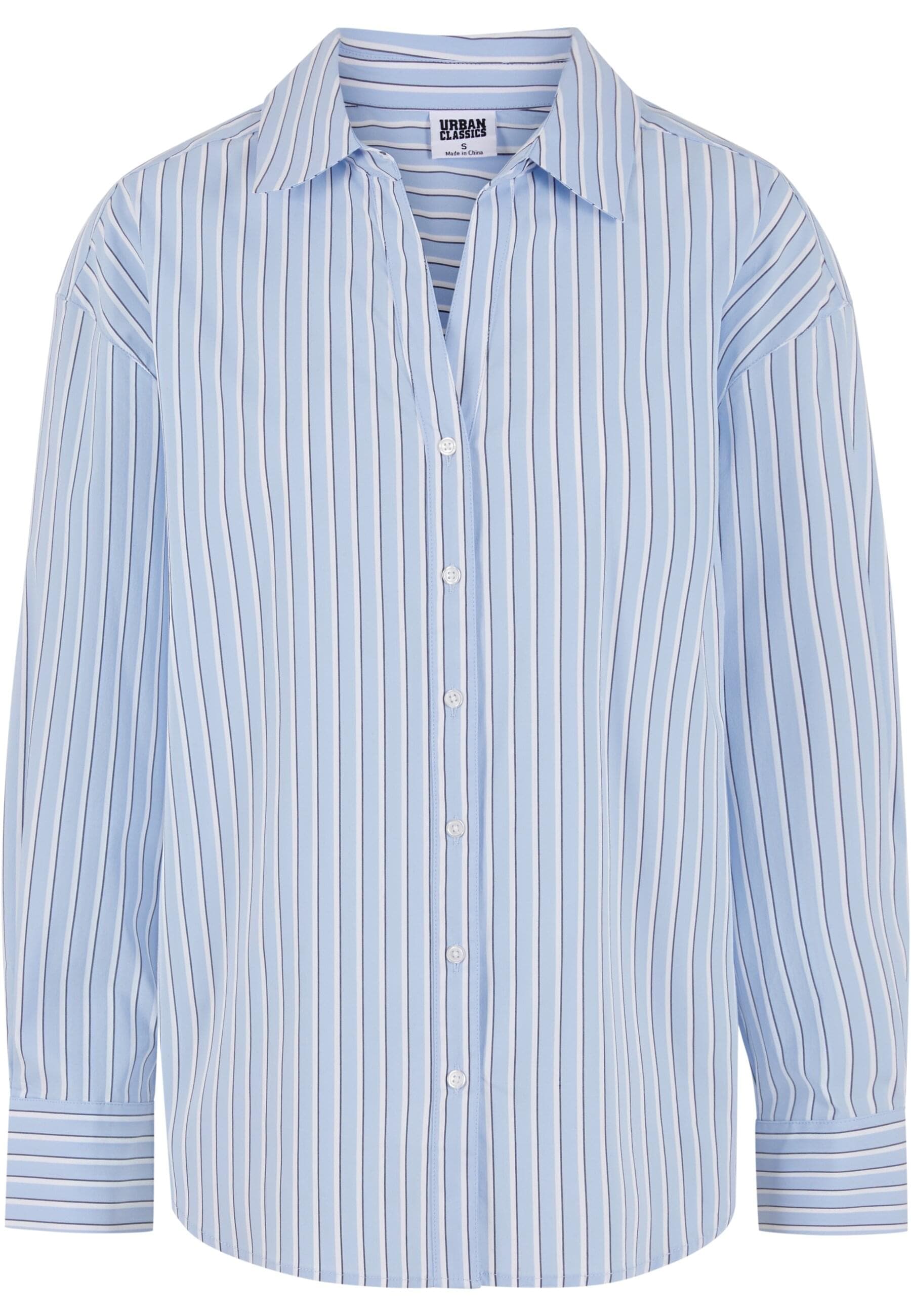 URBAN CLASSICS Klassische Bluse "Urban Classics Ladies Oversized Striped Bl günstig online kaufen