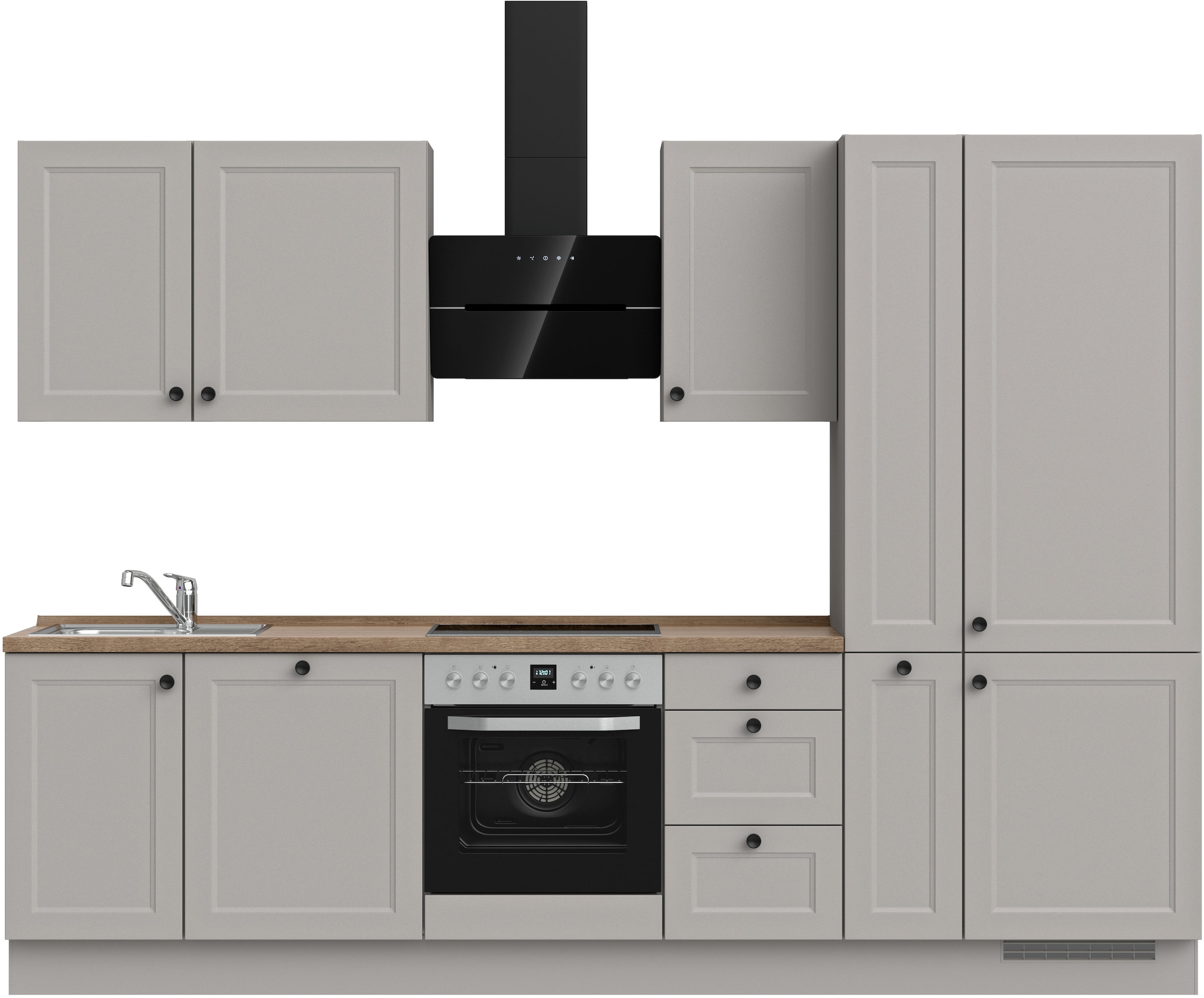nobilia Küchenzeile ""Cascada II", NEU: individuell anpassbar mit gratis Profi-Beratung" vormontiert, Breite 300 cm, Ausrichtung wählbar, wahlw. mit E-Geräten