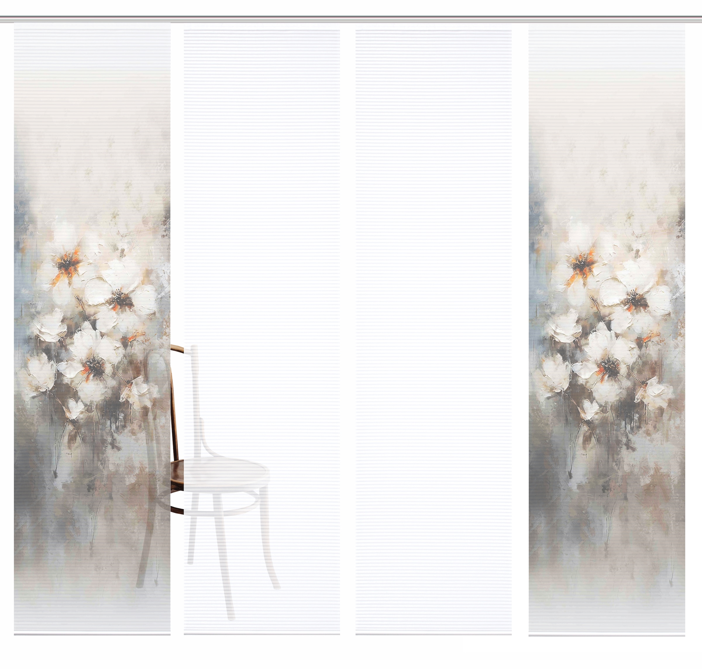 HOME in green Schiebegardine "ARISTEA" Paneelwagen 4 Stk. tlg. Bambusoptik, günstig online kaufen