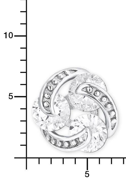 Paar Ohrstecker AMOR "Knoten", bunt (silberfarben, weiß, kristallweiß), Ohrringe, Damen, 8mm, Silber 925 (Sterlingsilber), mit Zirkonia (synth.) 3