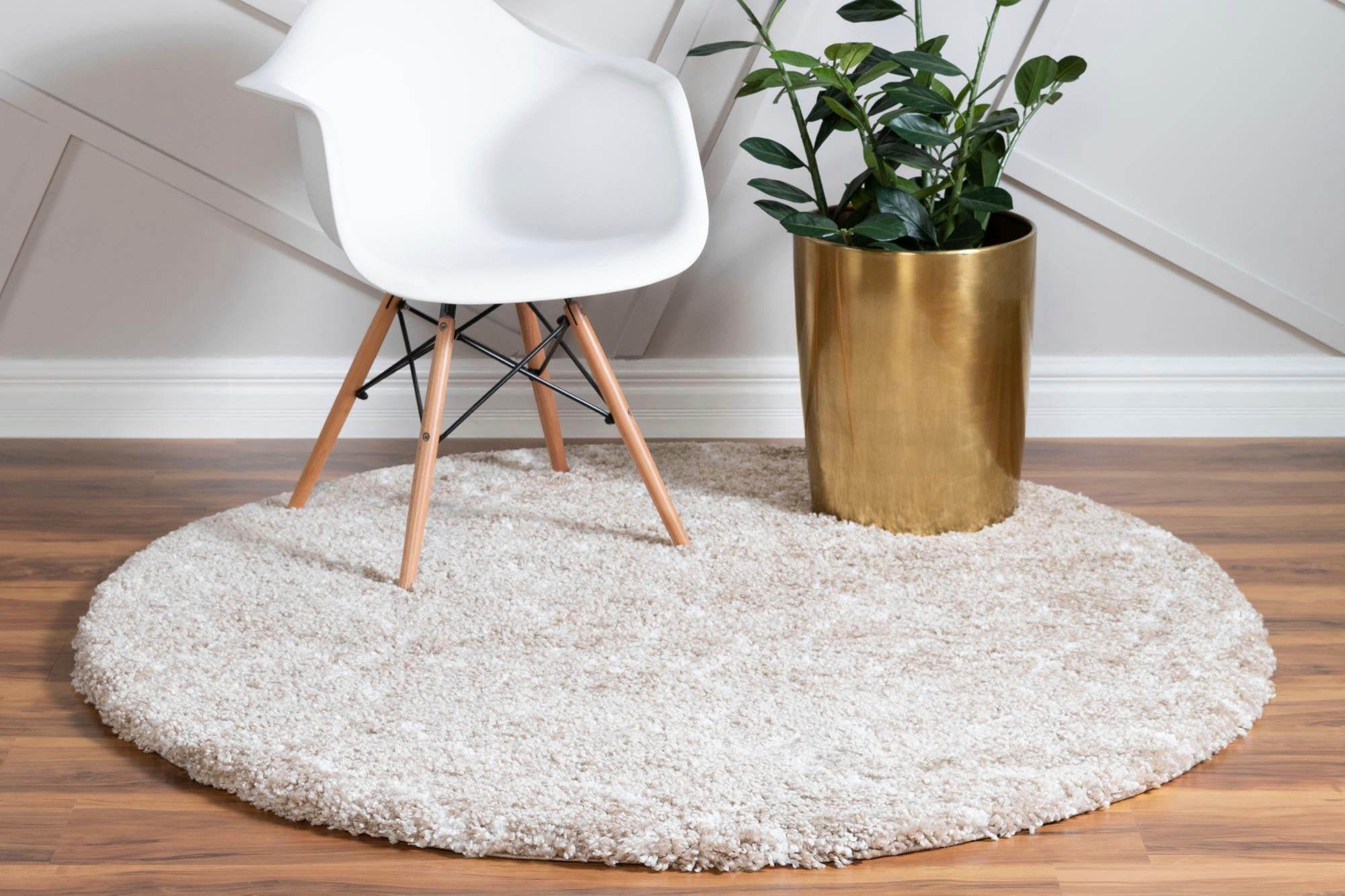 Myflair Möbel & Accessoires Hochflor-Teppich »Temara Shag Lagerräumung«, rund, 51 mm Höhe, gewebt, Scandi Design, ideal im Wohnzimmer & Schlafzimmer