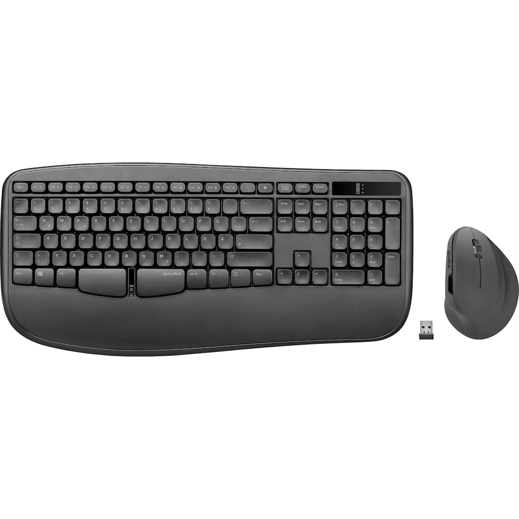 Speedlink ergonomische Maus »PIAVO Tastatur + Maus- Set«