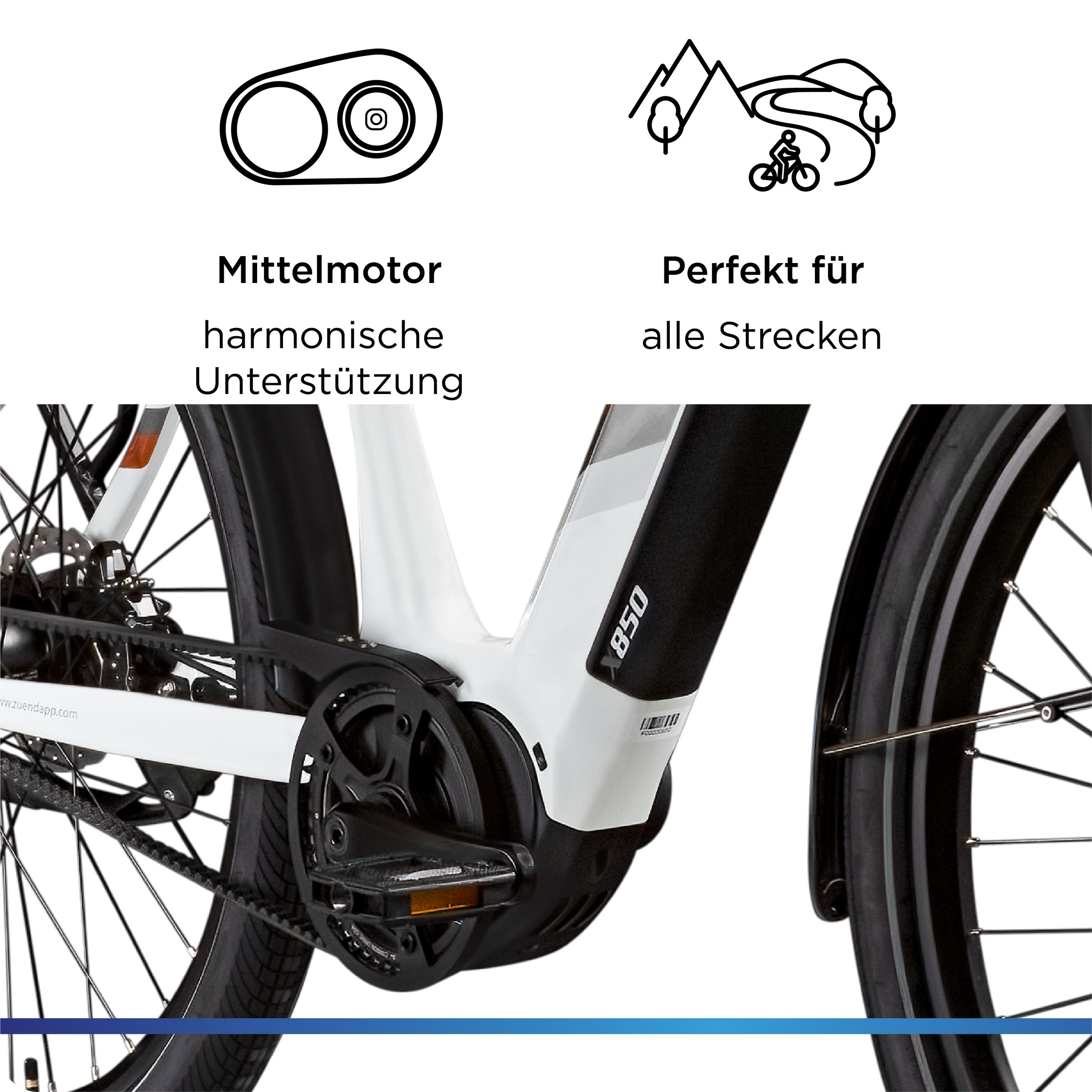 Zündapp »X850« 7 Gang Nabenschaltung Mittelmotor 250 W Pedelec, Elektrofahrrad für Damen und Herren