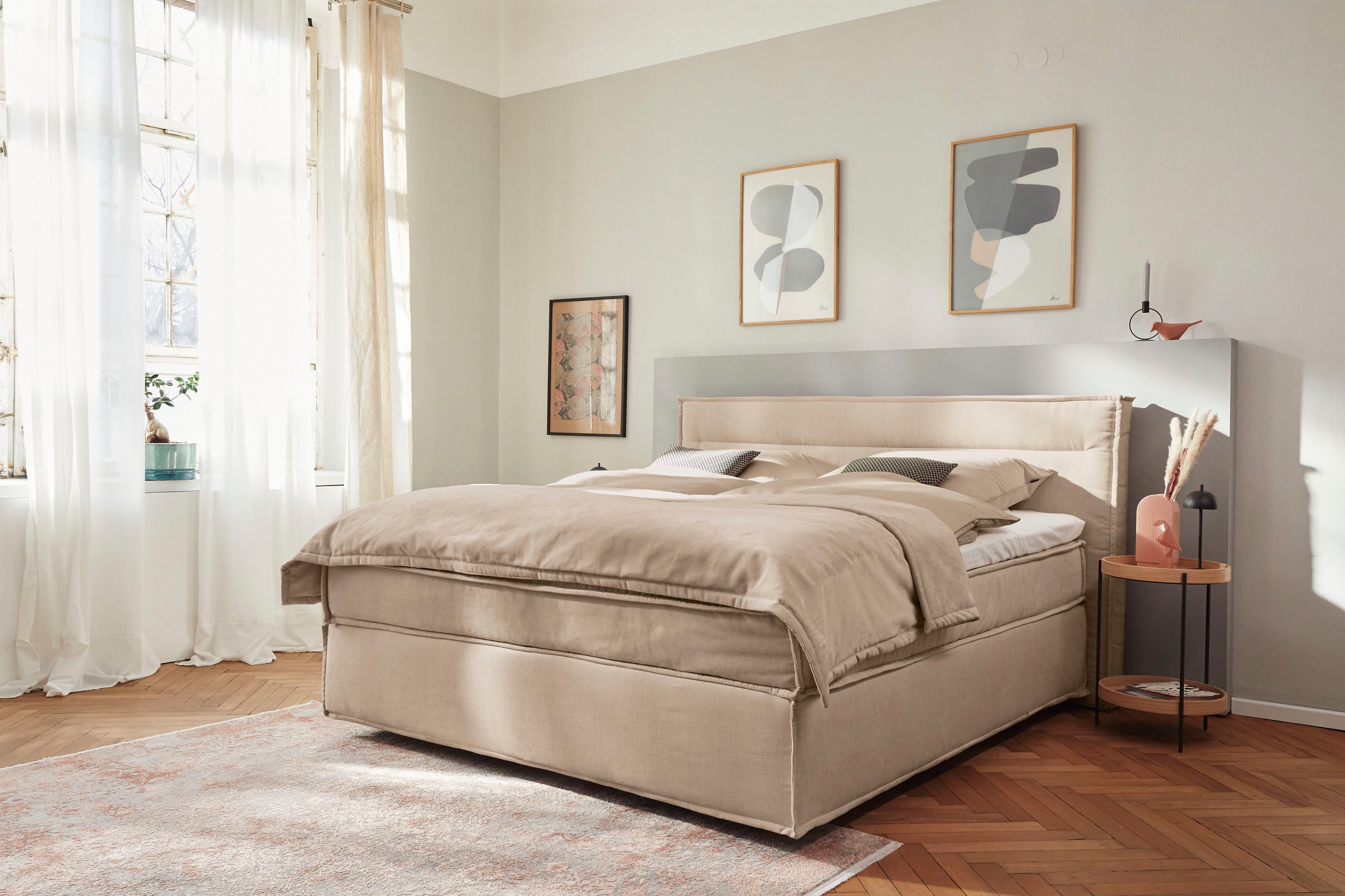 Thumbnail - Musterring Boxspringbett "JustB SC100" schwebende Optik, inklusive Topper, verschiedene Farben, 180 x 200 cm