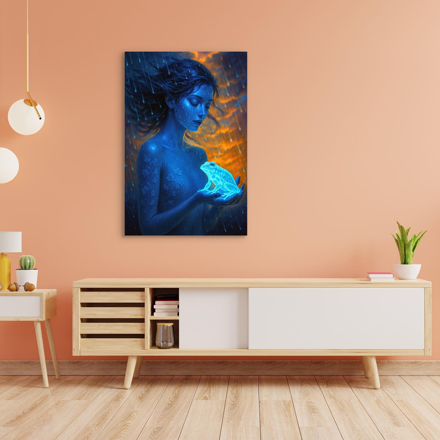 queence Acrylglasbild "Regenzauber", Bilder von Frauen-Fantasy-Frau-Gemälde günstig online kaufen
