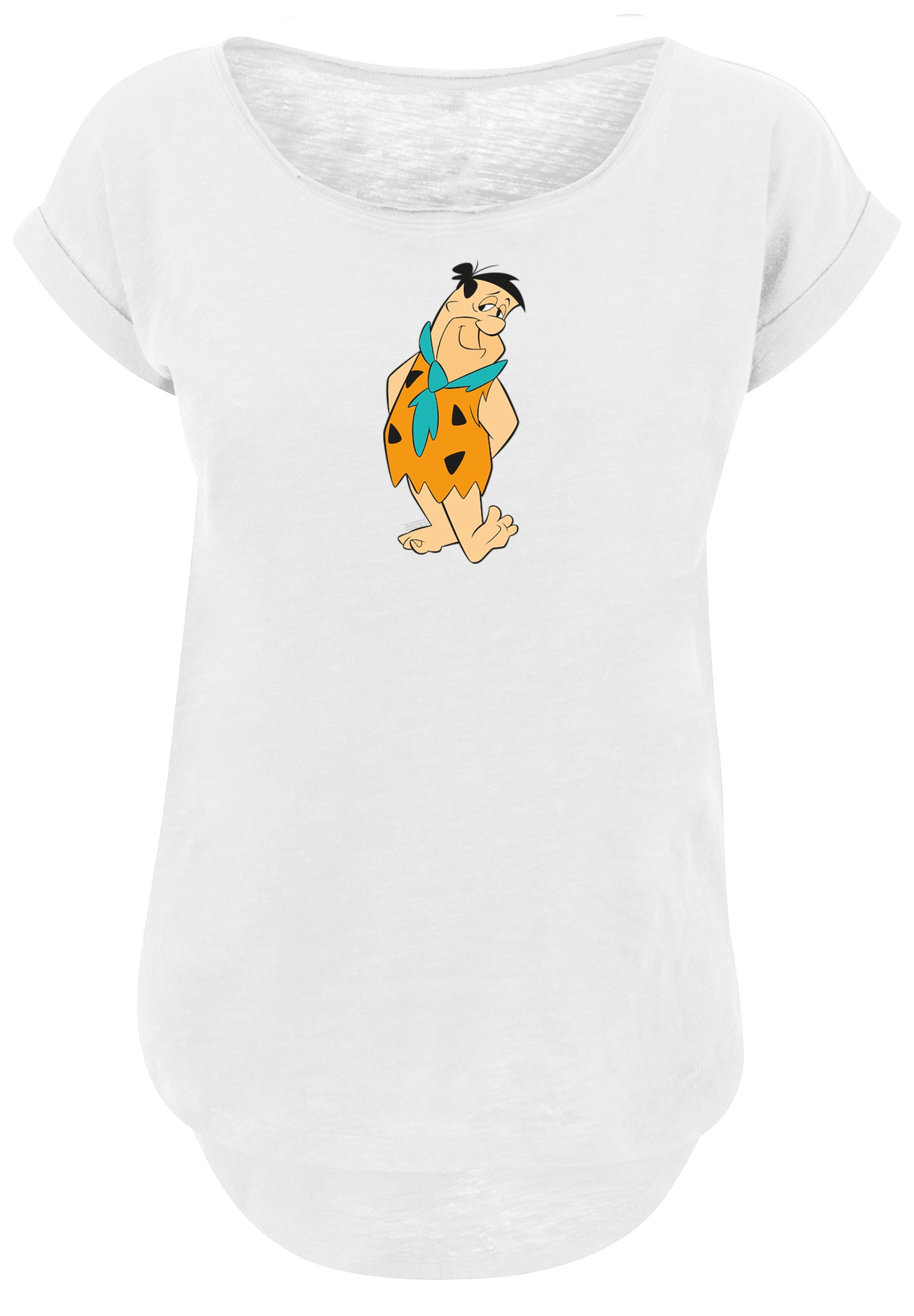 F4NT4STIC T-Shirt »Fred Feuerstein Kick«, Damen,Premium Merch,Lang,Longshirt,Bedruckt