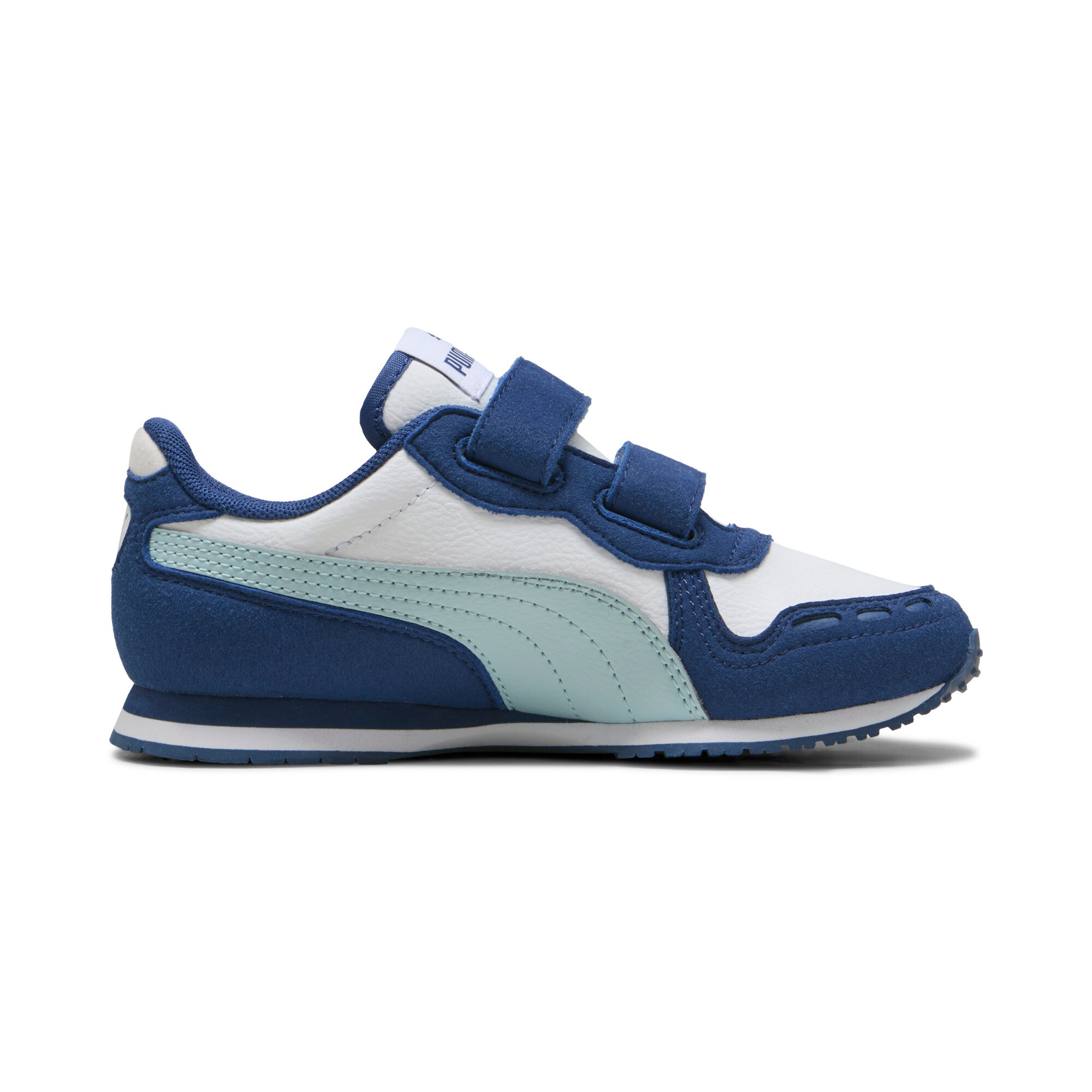 Sneaker PUMA "CABANA RACER SL 20 V PS", Kinder, Gr. 35, puma weiß, fresh water, blau jewel, Synthetik, Schuhe Sneaker, mit Klettverschluss, leichtes Tragegefühl, mit Gummilaufsohle 2