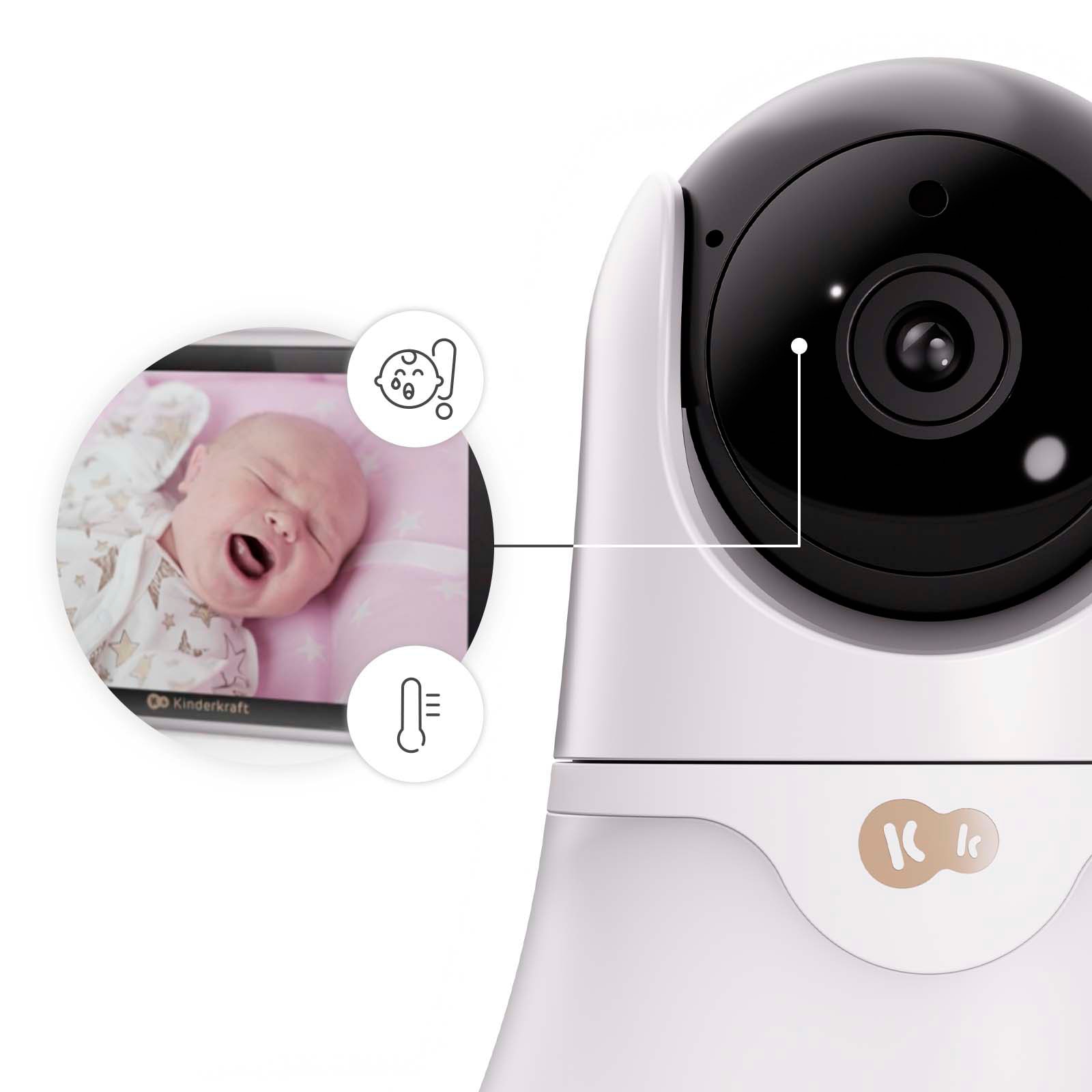 Kinderkraft Video-Babyphone »NITEEYE GLOW« Set, 2 tlg. mit Nachtlicht