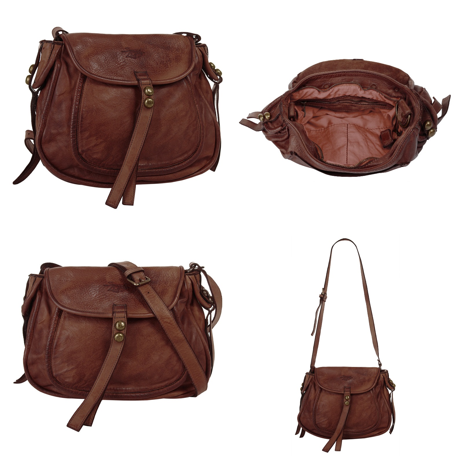 Samantha Look Umhängetasche echt Leder, Made in Italy günstig online kaufen