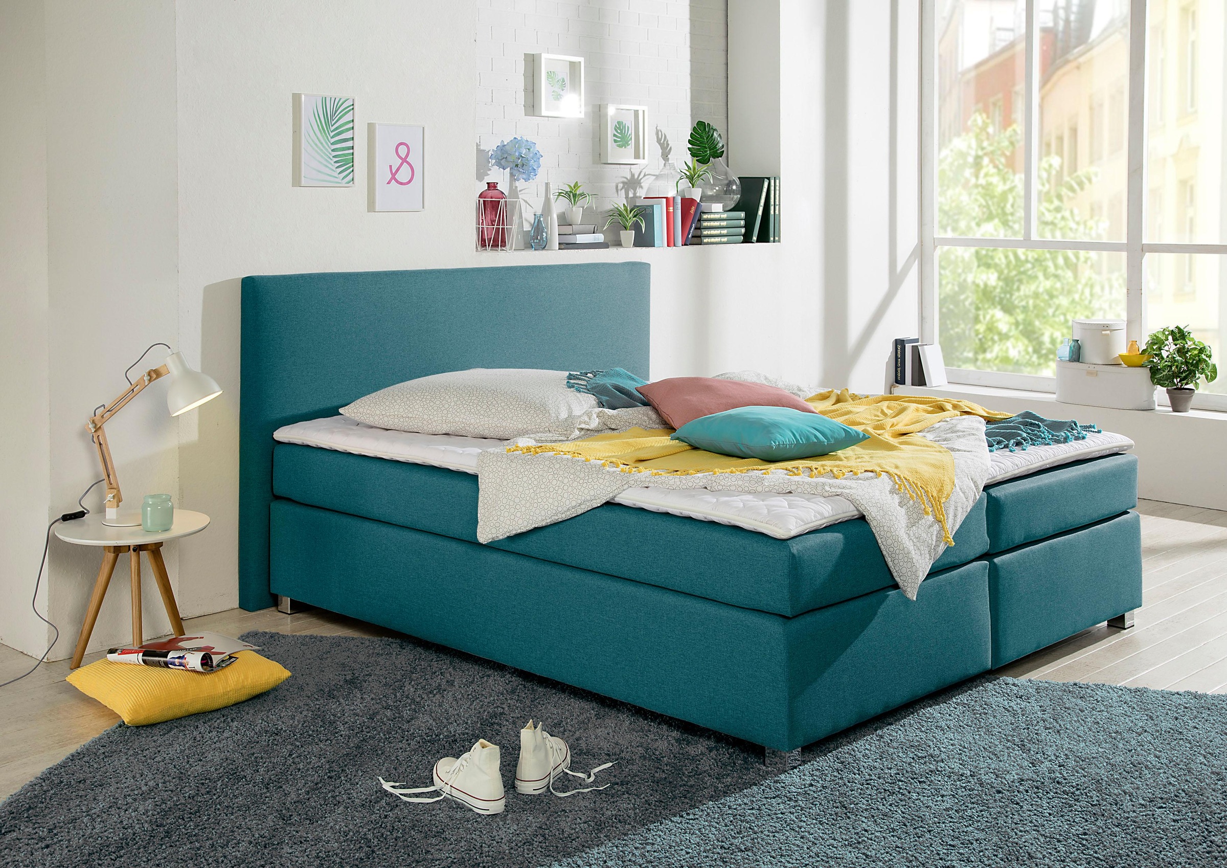 Home affaire Boxspringbett "Eliana" inkl. Topper, in 4 Breiten, 3 Matratzen günstig online kaufen