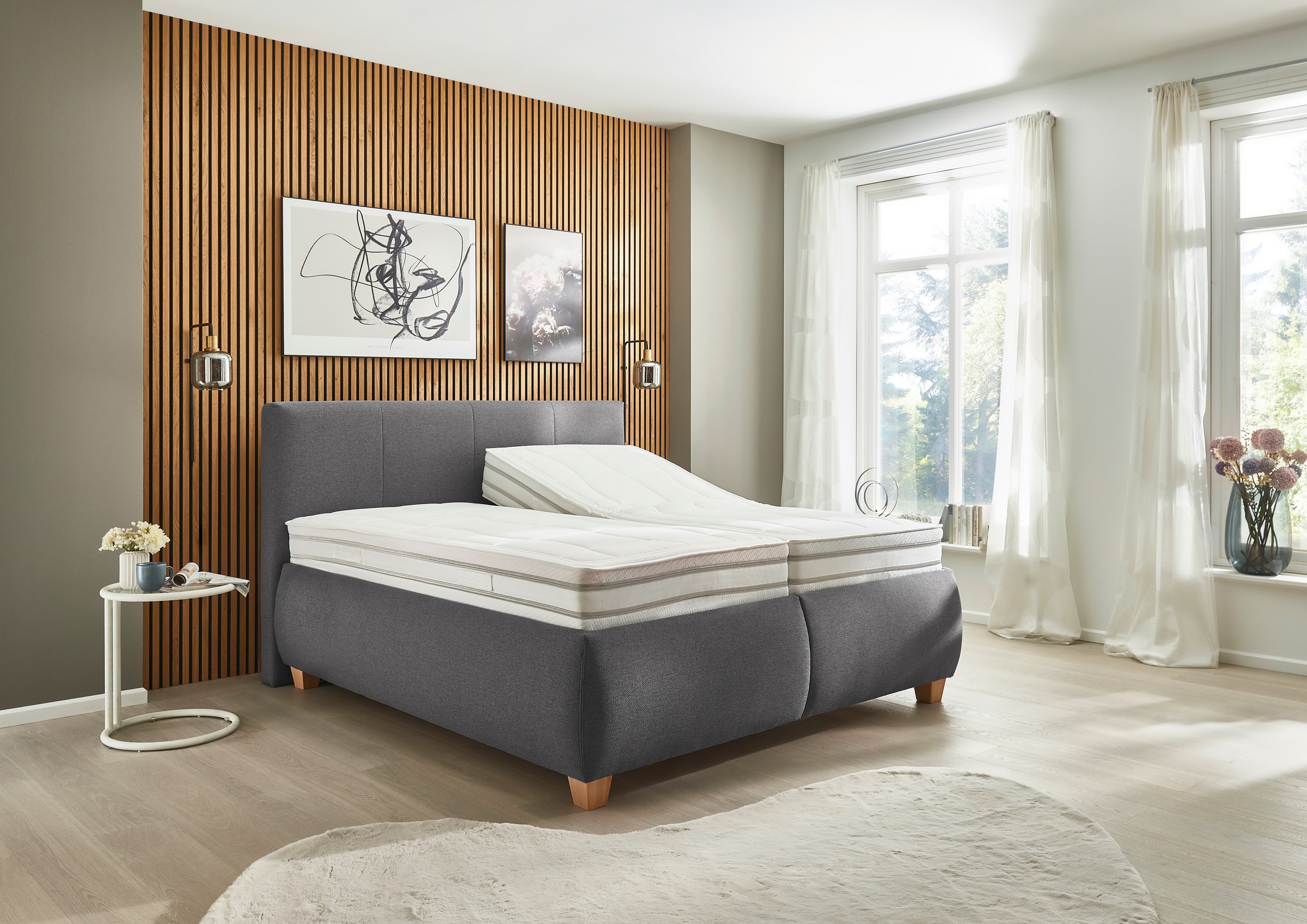 Die PlanBar Polsterbett »OC-ON20004« inkl. Matratzen u. Lattenrahmen, belastbar bis 200 Kg, 160/180x200cm