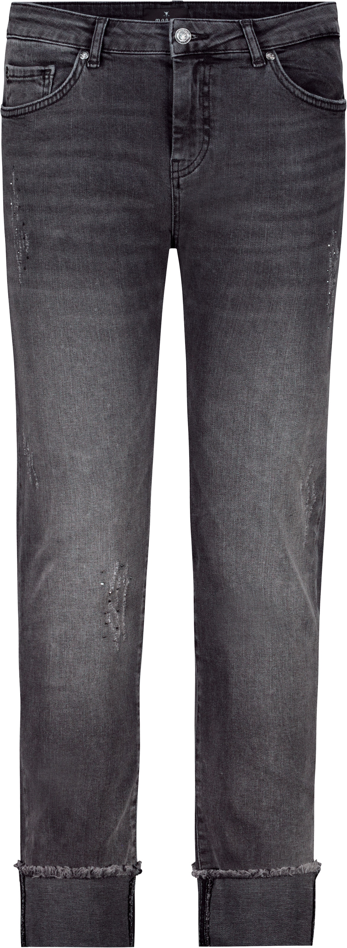 Monari Slim-fit-Jeans »Hose Jeans Nietenschmuck« Slim-fit-Passform
