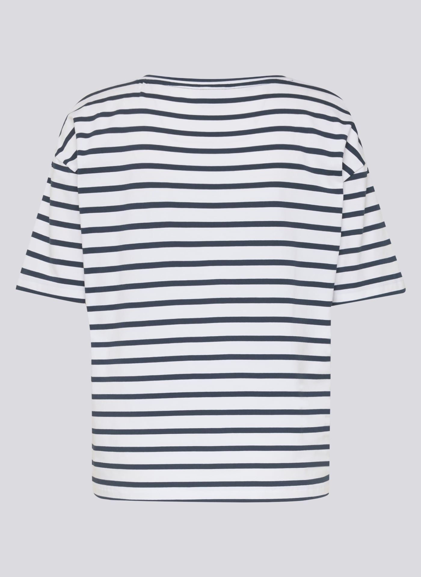 Rabe Kurzarmshirt im Streifen-Design und mit Glitzersteinen