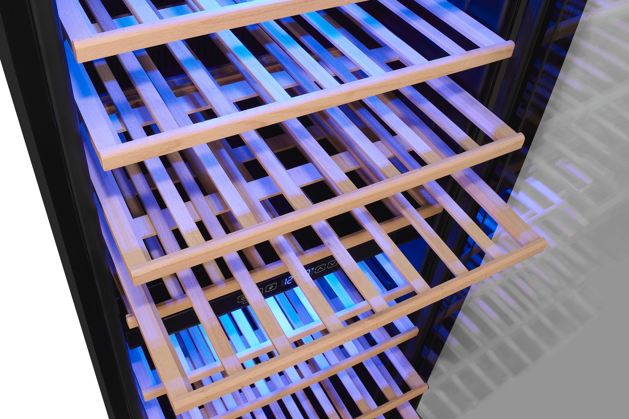exquisit Weinkühlschrank »WS2-114-GTE-160G«, für 114 St. Standardflaschen á 075l, Digitale Temperaturanzeige