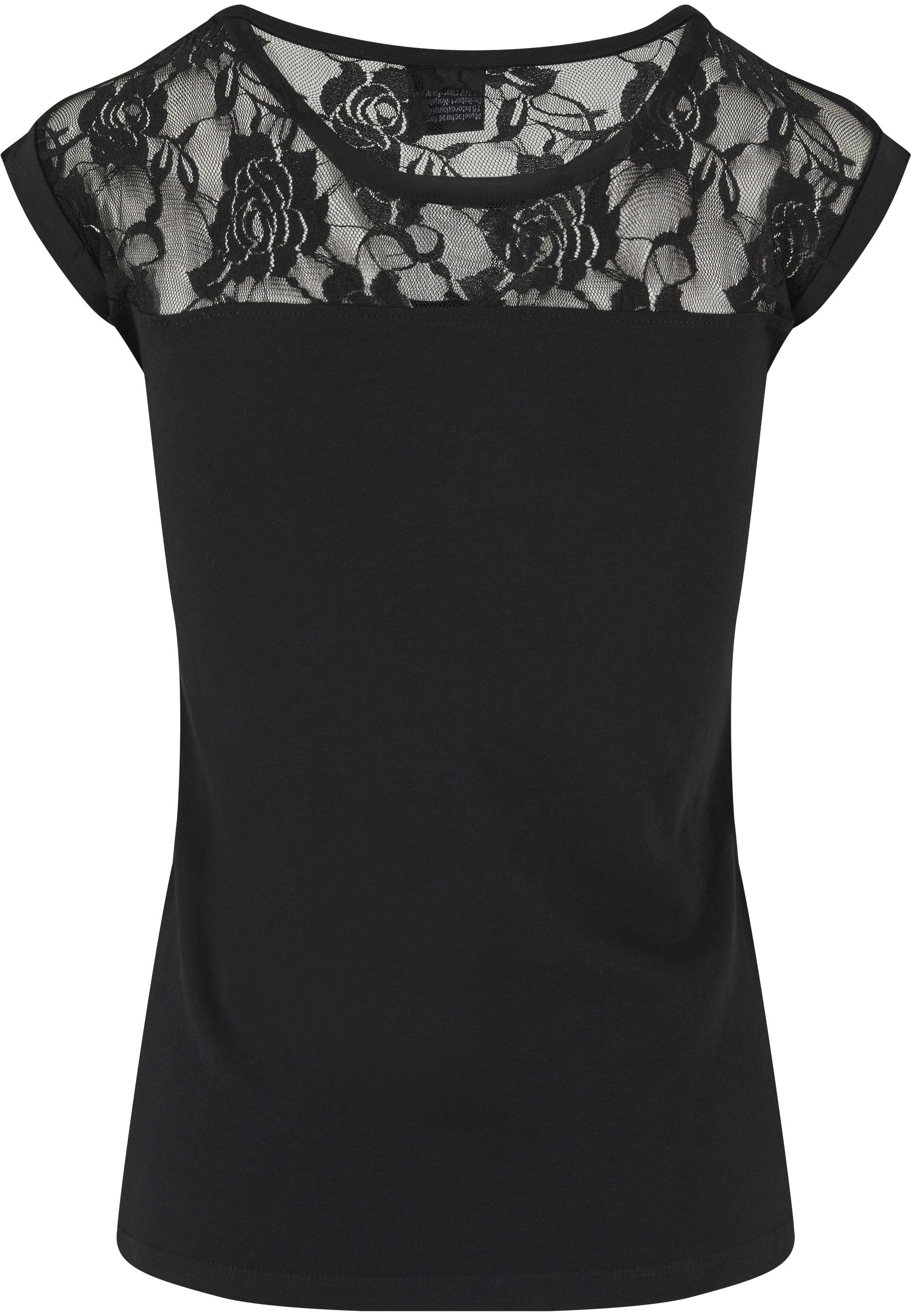 URBAN CLASSICS Kurzarmshirt »Urban Classics Damen Ladies Top Laces Tee« 1 Stk.