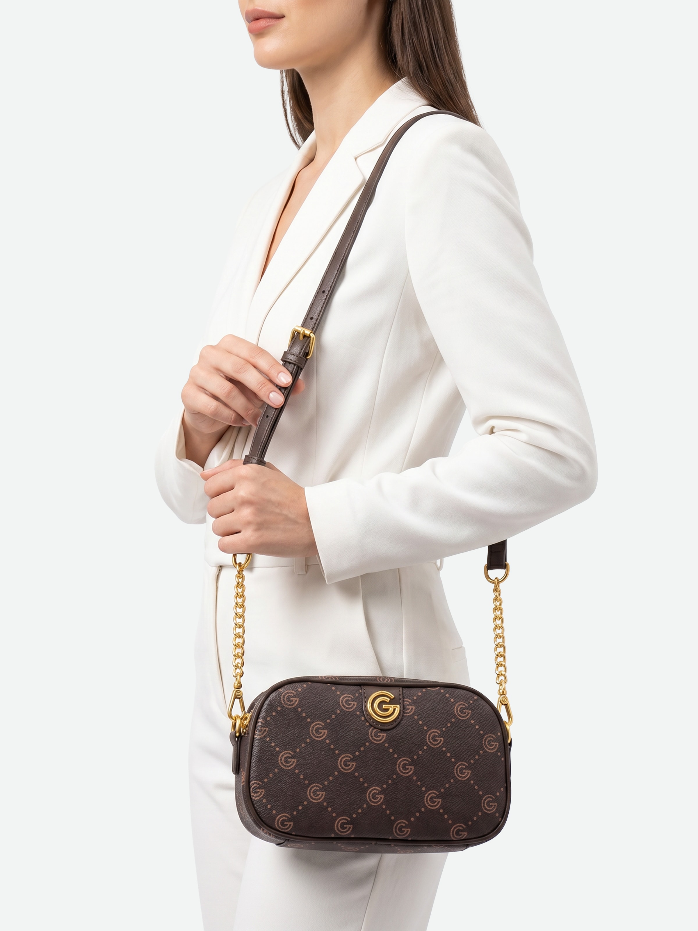 Gabriella GUCCI Umhängetasche »VALENCIA« Damen Umhängetasche, Handtasche, Tragetasche mit Logoverzierung