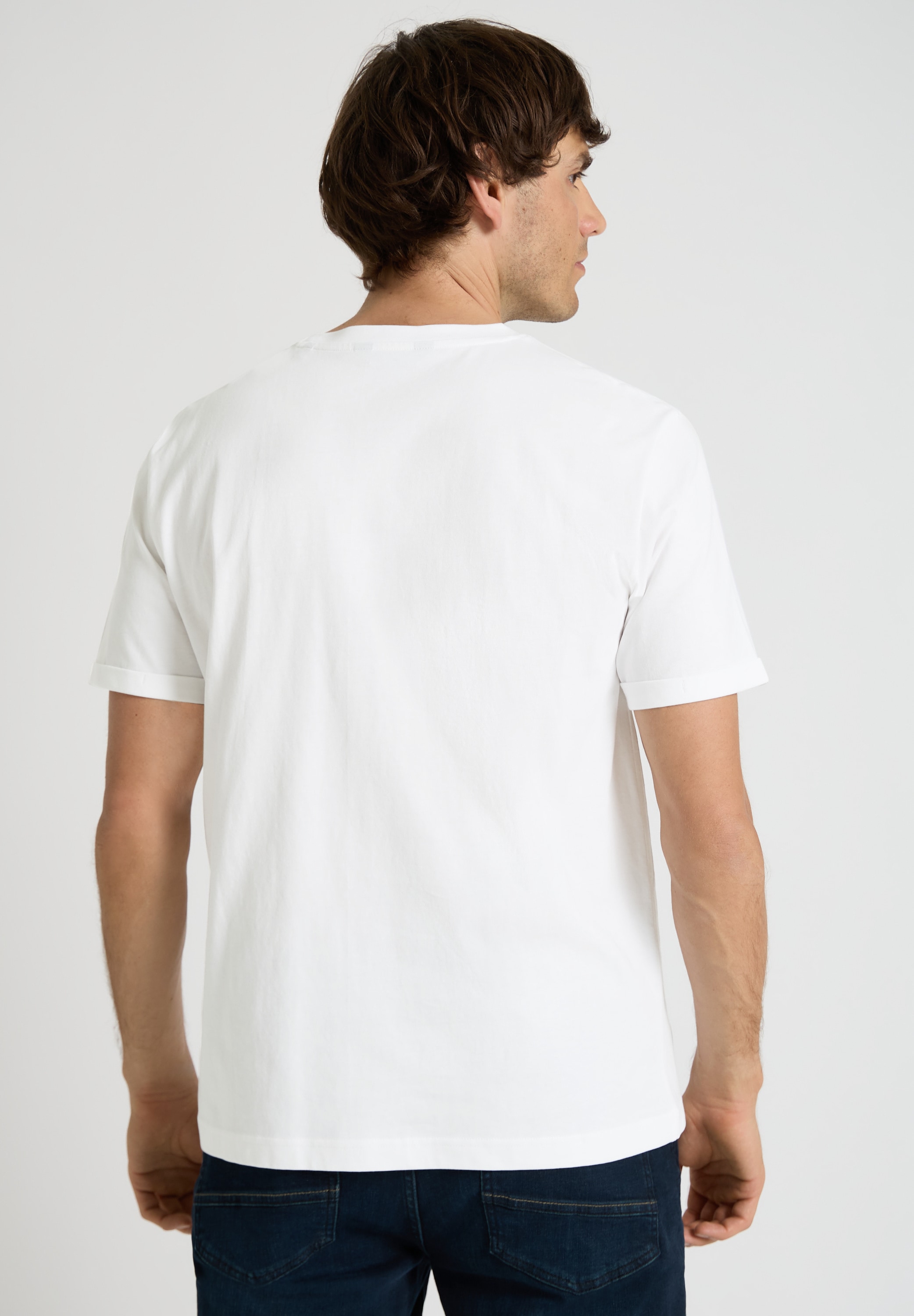 STREET ONE MEN Langarmshirt aus reiner Baumwolle