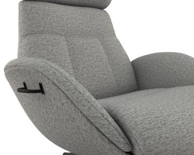 FLEXLUX Relaxsessel »Relaxchairs Elegant«, Premium Komfort, Rücken- & Kopfteilverstellung, drehbar, Fuß schwarz