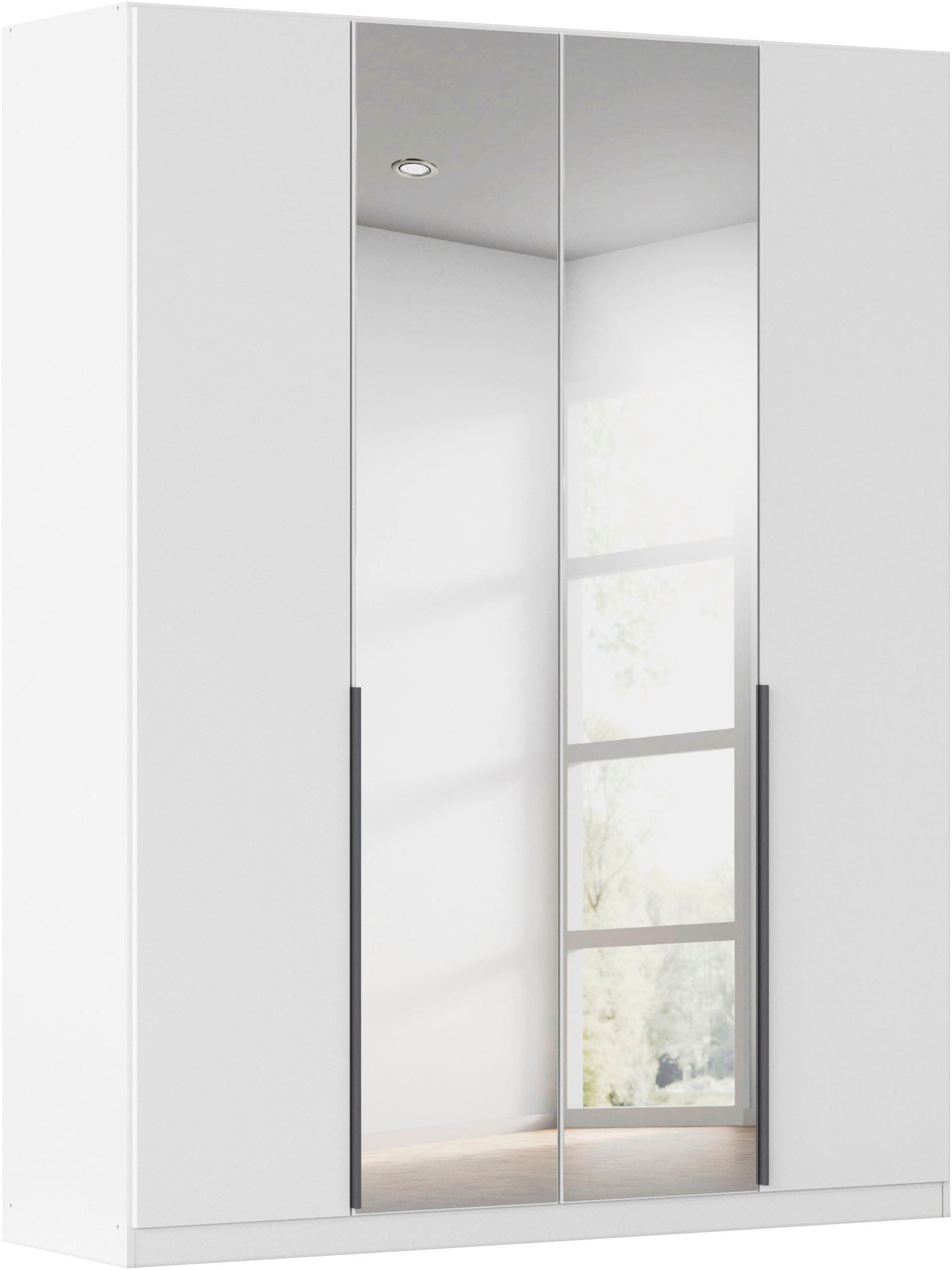 OTTO home Drehtürenschrank "Kleiderschrank Schrank Garderobe AGORDO mit Dekor- oder Hochglanzfront" in zwei Griff-Farben, Breiten 91-405 cm, durchdachte Innenausstattung, in 8 Breiten und 2 Höhen MADE IN GERMANY
